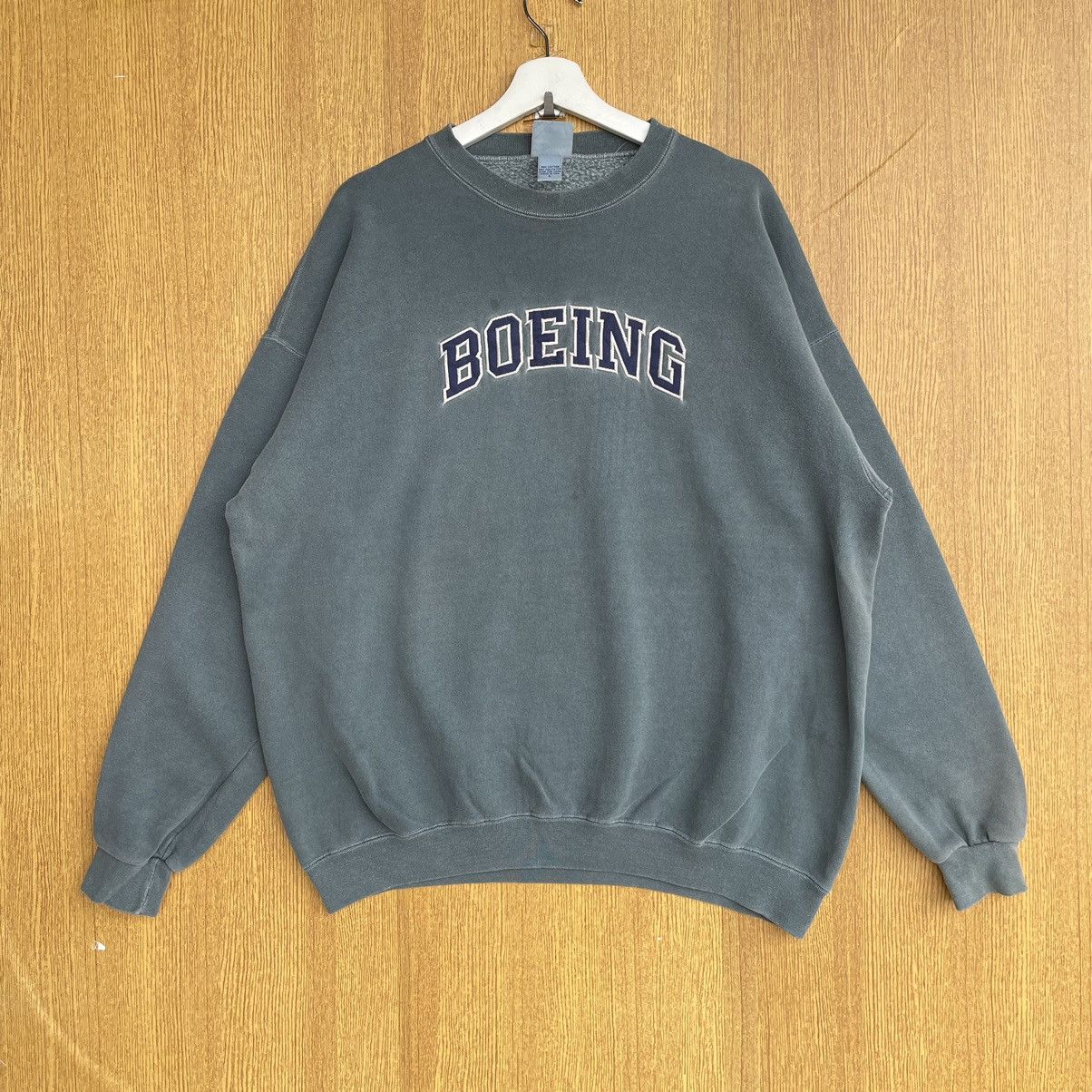 Vintage Vintage Boeing Jets Embroidered Spellout Sweatshirt Size US L / EU 52-54 / 3 - 1 Thumbnail