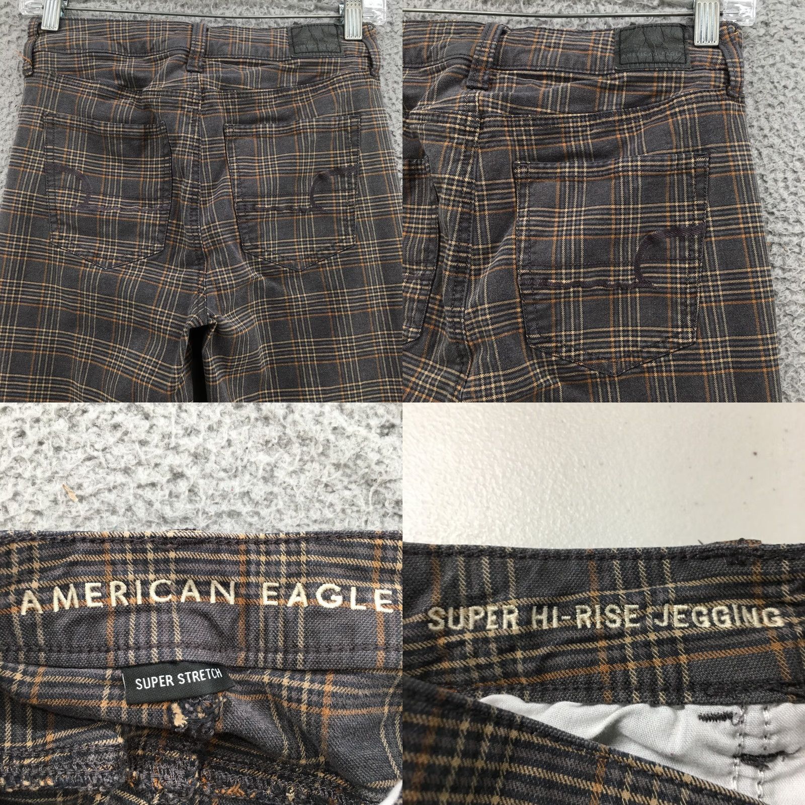 American Eagle Outfitters American Eagle Outfitters Jegging Jeans Womens 4R Brown Plaid Size 27" / US 4 / IT 40 - 9 Thumbnail