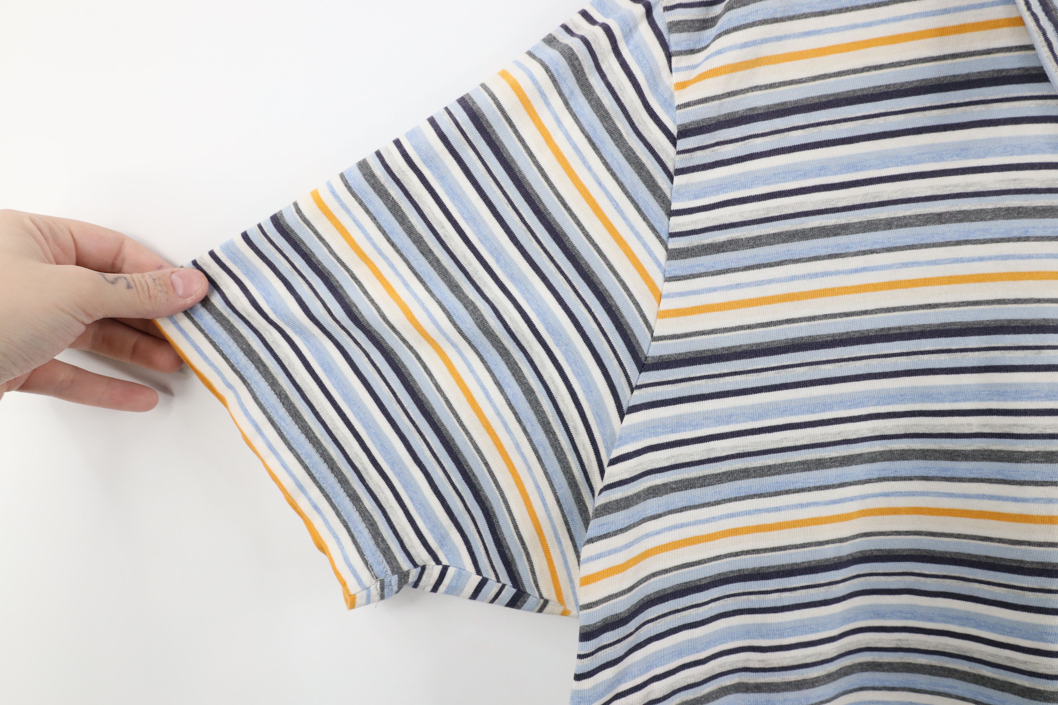 Express × Vintage Vintage Express Rainbow Striped Knit Collared Polo Shirt Size US XL / EU 56 / 4 - 8 Thumbnail