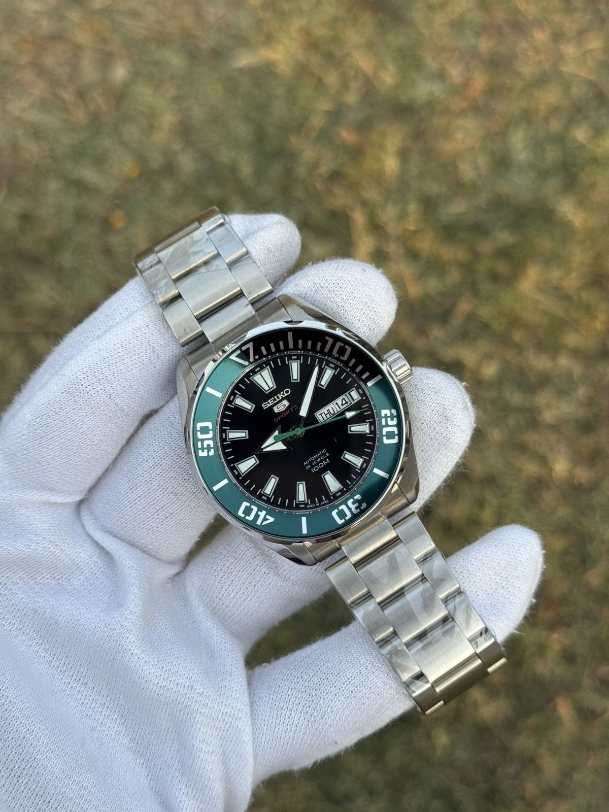 Seiko Seiko 5 Sports MOD – Green Diver Bezel– Automatic men watch Size 38 - 3 Thumbnail