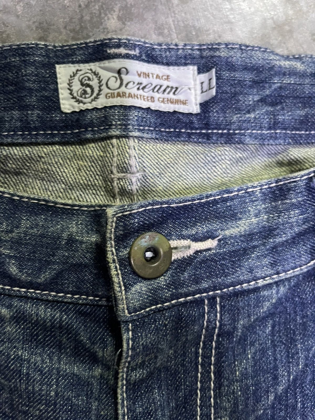 If Six Was Nine × Japanese Brand × Vintage Flare Jeans Japan Lightning Wash Scream Bootcut Jeans Size US 36 / EU 52 - 16 Thumbnail
