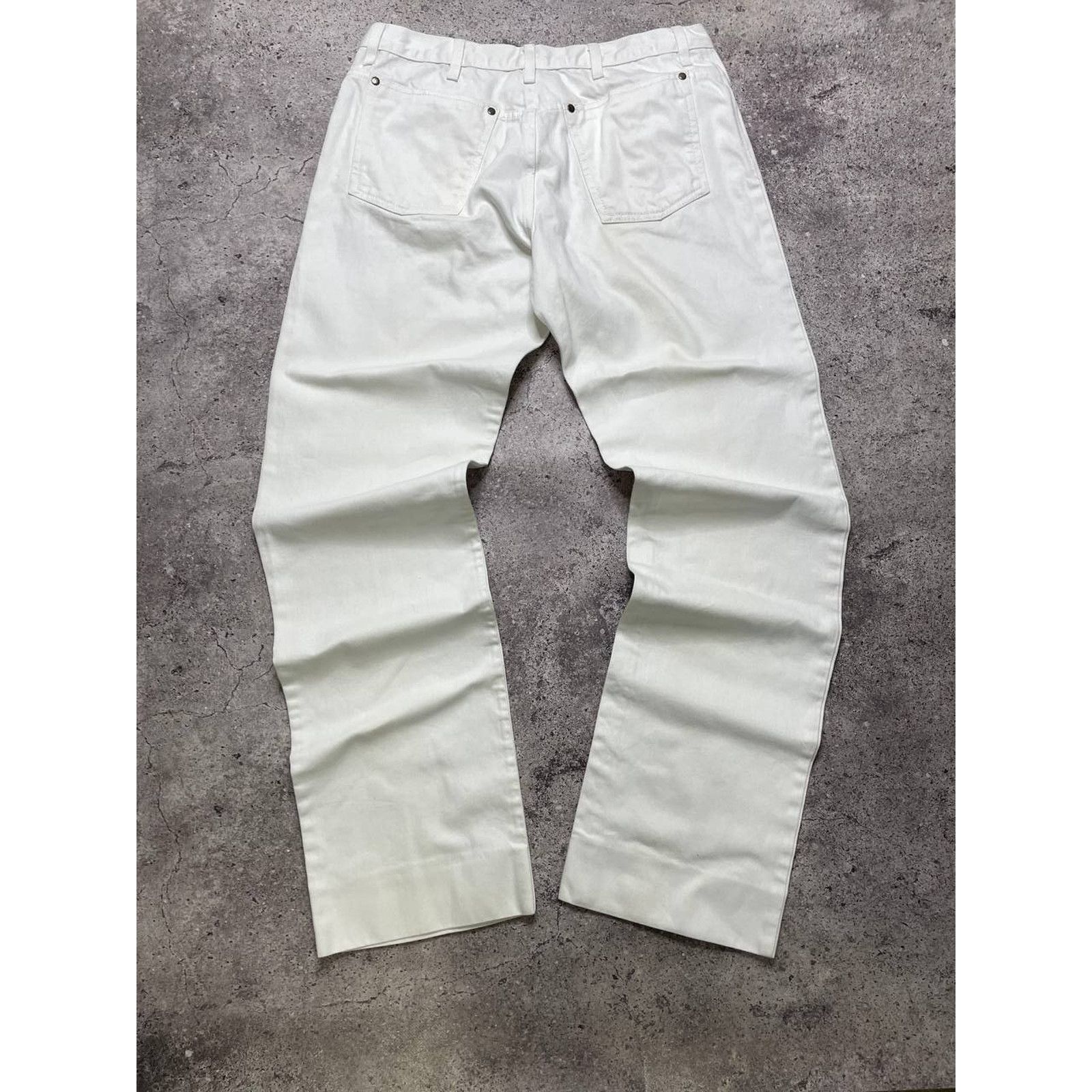 Yves Saint Laurent Vintage Yves Saint Laurent White Jeans Size XL Cotton Pants Size 34" / US 12 / IT 48 - 9 Thumbnail