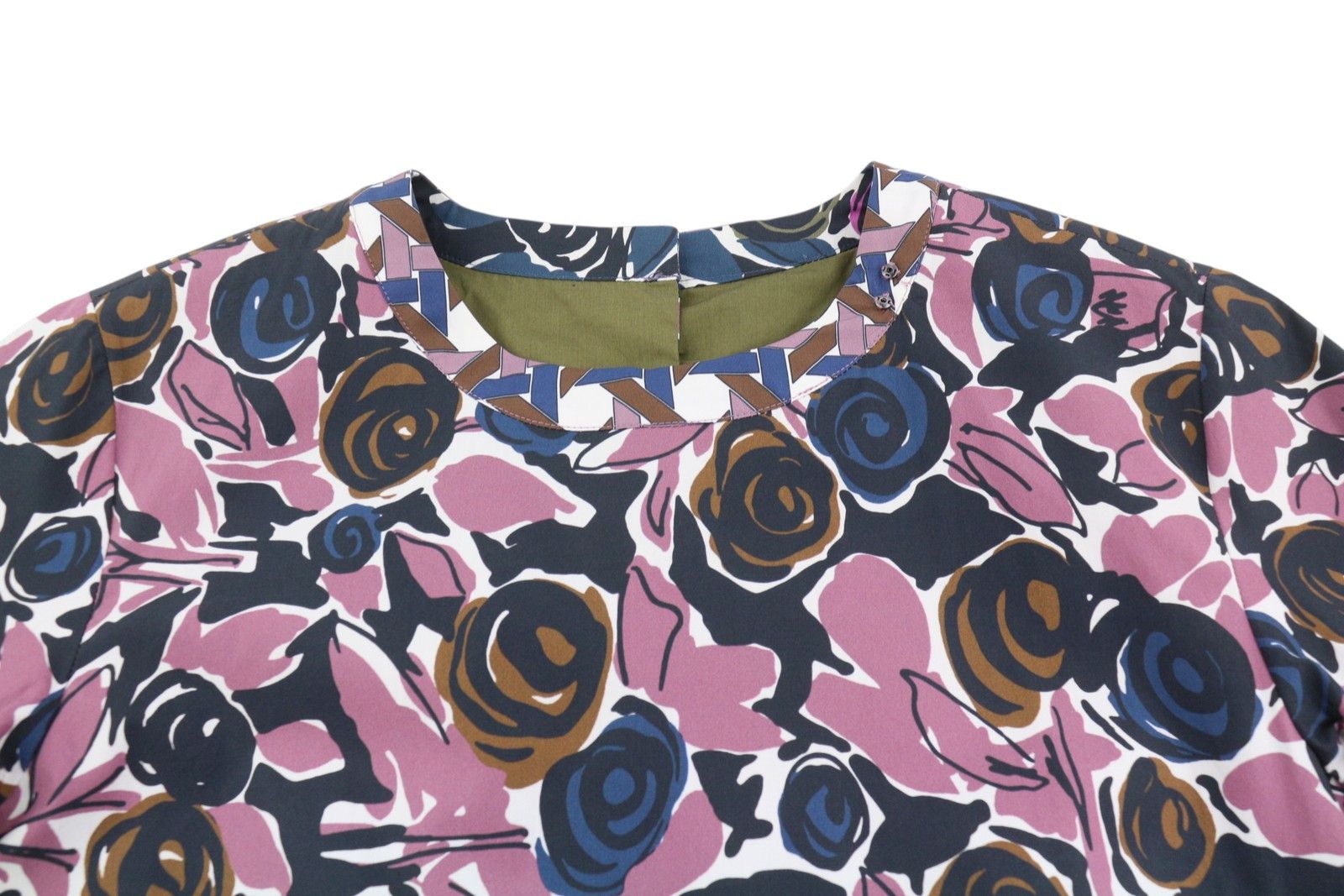 Max Mara EU34 XS Pink Floral Print Lined Dress 88793 Size XS / US 0-2 / IT 36-38 - 5 Thumbnail