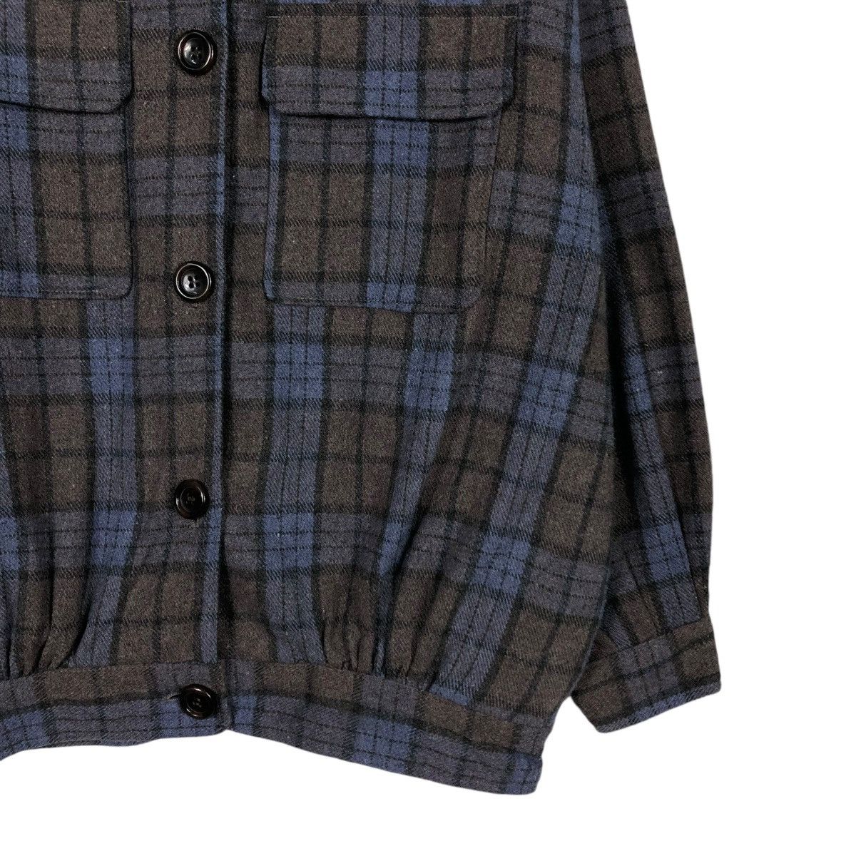 Flannel 🔥VINTAGE FLANNEL JACKET HEATHER TARTAN DESIGN ISSEY MIYAKE Size US M / EU 48-50 / 2 - 7 Thumbnail