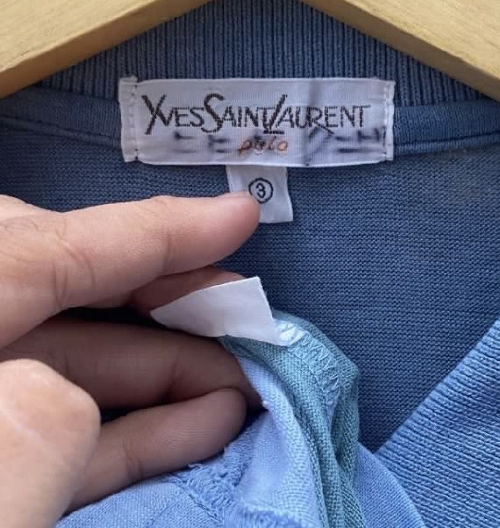 Yves Saint Laurent Vintage Yves Saint Laurent Striped YSL Polo Shirt Size US L / EU 52-54 / 3 - 3 Thumbnail