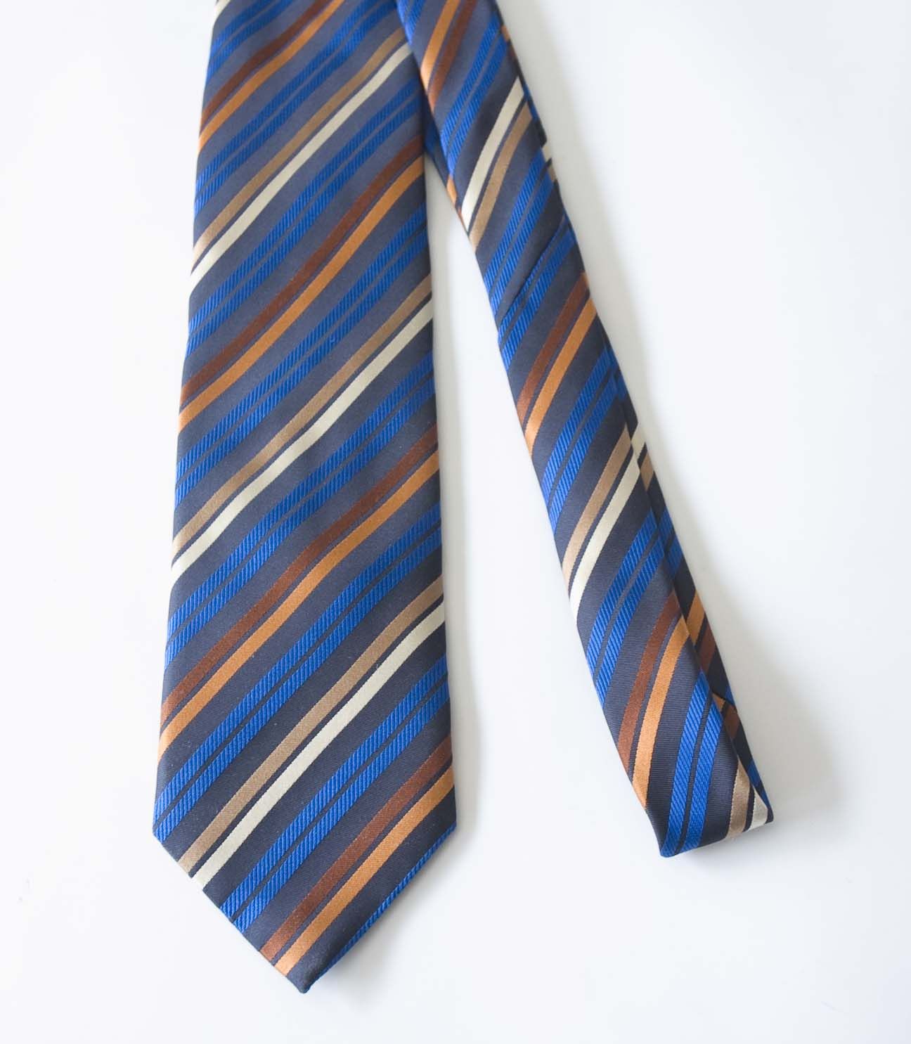 Zanetti Zanetti Tie Necktie Made In Italy 100% Silk Blue / Brown Size ONE SIZE - 1 Thumbnail