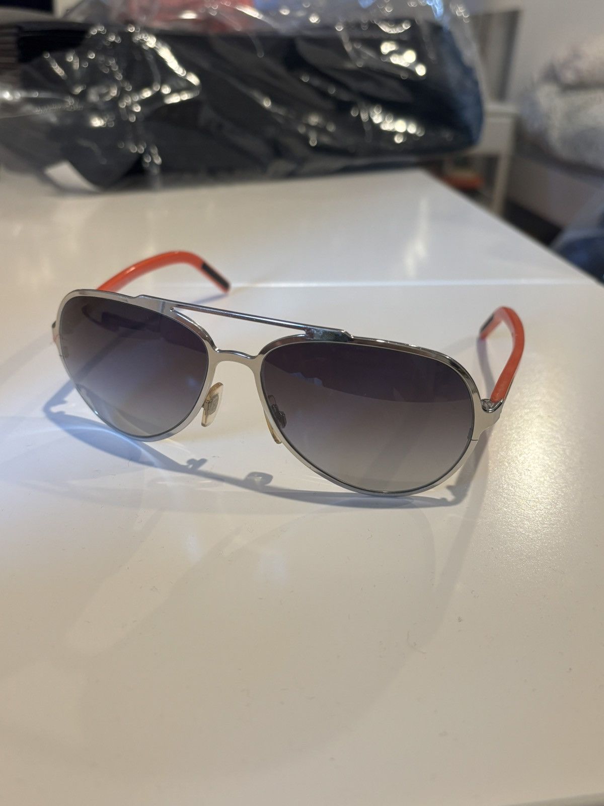 Dolce & Gabbana Dolce & Gabbana Aviator Sunglasses Ombré Lenses Orange Size ONE SIZE - 1 Thumbnail
