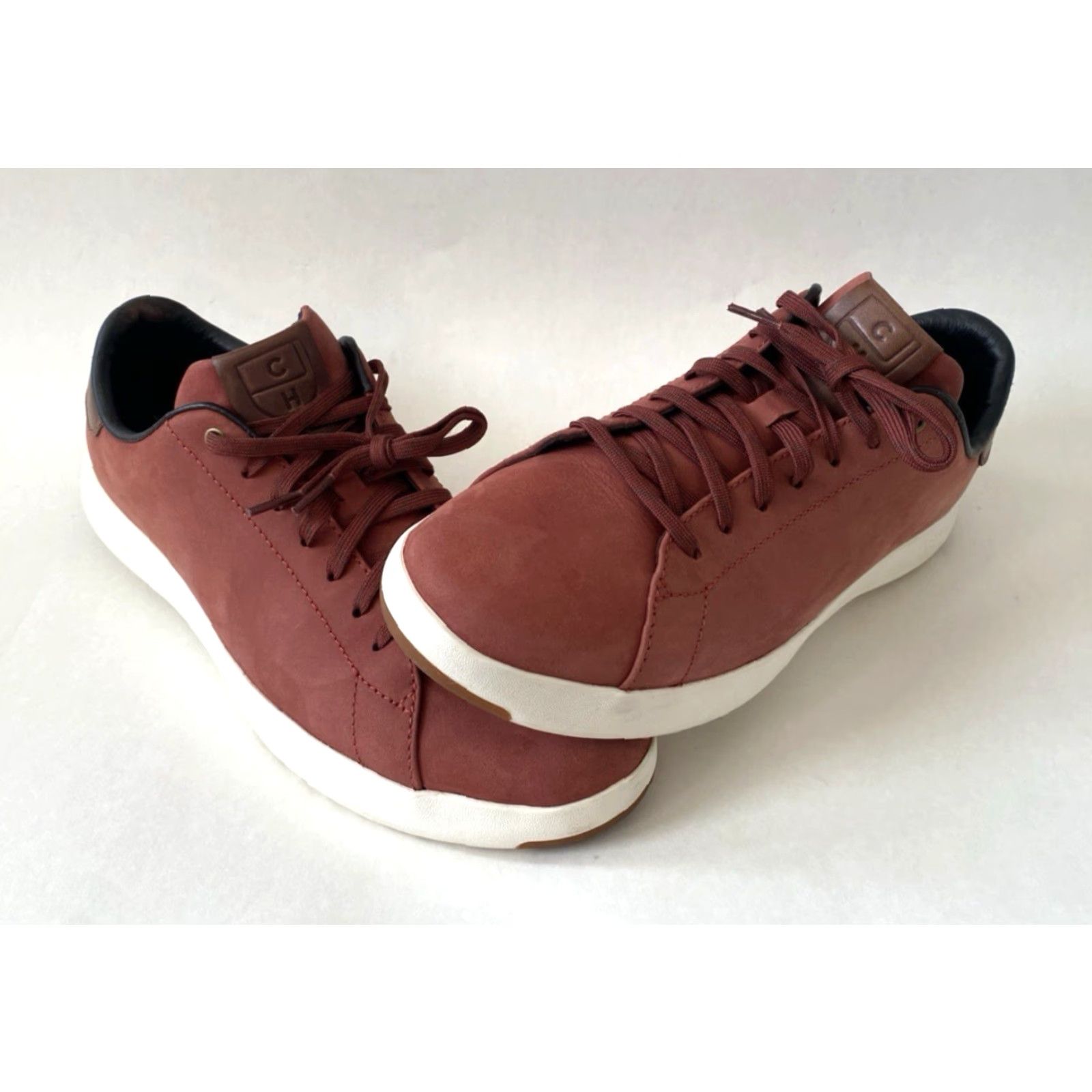Cole Haan Cole Haan GrandPro Men’s Leather Sneakers Maroon Nubuck Chestnut 10 M Casual Shoes Size US 10 / EU 43 - 6 Thumbnail