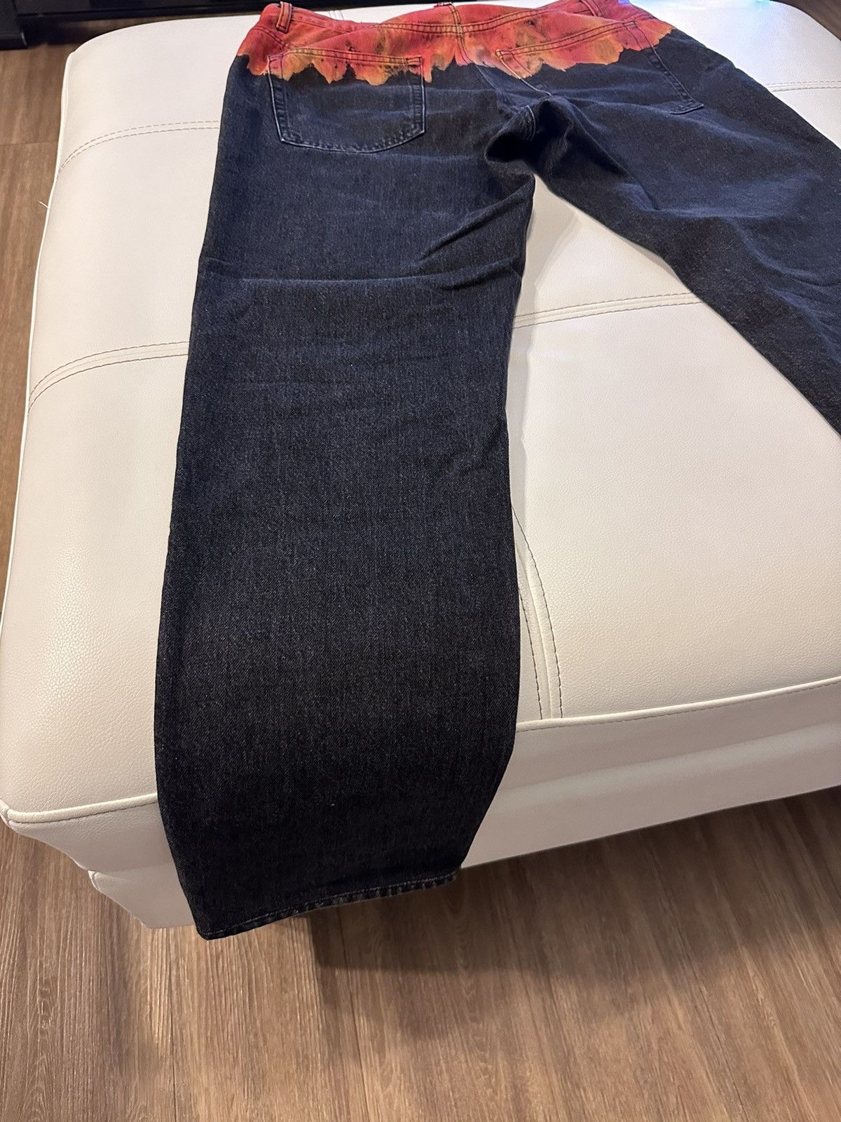 Marcelo Burlon Marcelo Burlon County of Milan Flame Print Jeans Size US 38 / EU 54 - 12 Thumbnail
