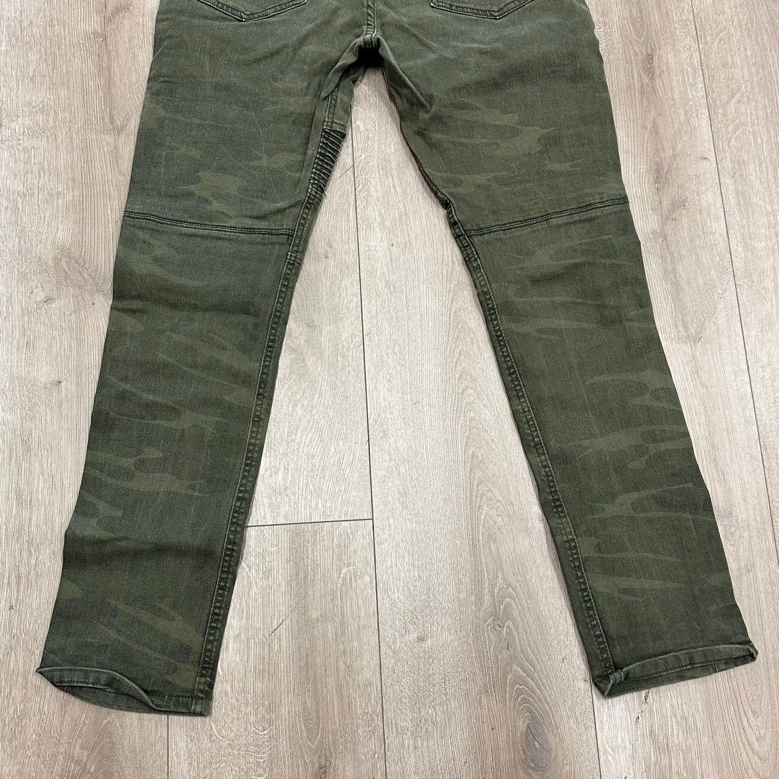 Waimea Waimea Slim Fit Olive Camo Biker Denim Jeans Pants 33x32 Size US 33 - 7 Thumbnail