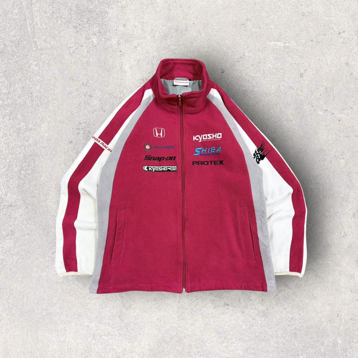 Honda Vtg🔥90’s Honda Racing Fleece Zipper Jacket Size US M / EU 48-50 / 2 - 1 Thumbnail