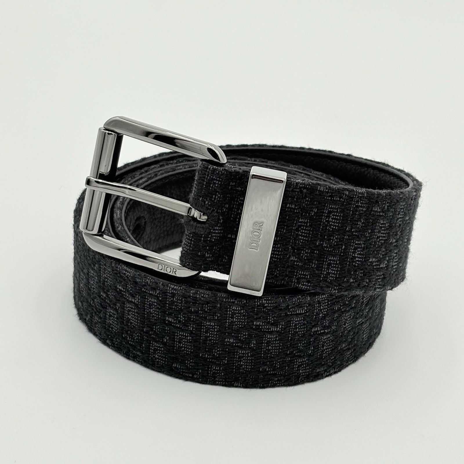 Dior Dior Micro Oblique Jacquard Belt ' Black ' | SUPER CLEAN! Size 40 - 2 Thumbnail