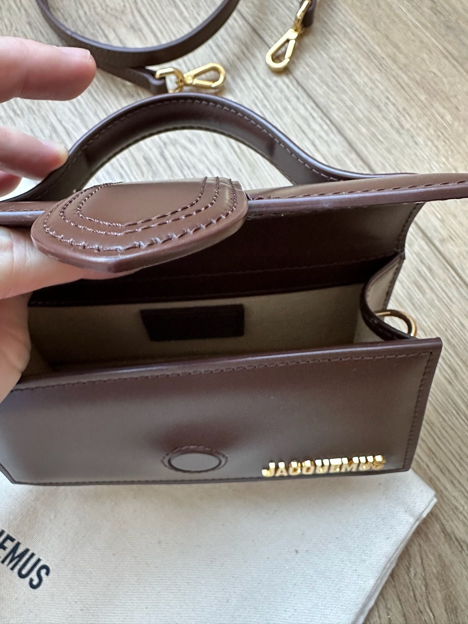 Jacquemus 🔥[SALE]🔥 Jacquemus Le Bambino Mini Flap Dark Brown Bag Size ONE SIZE - 7 Thumbnail