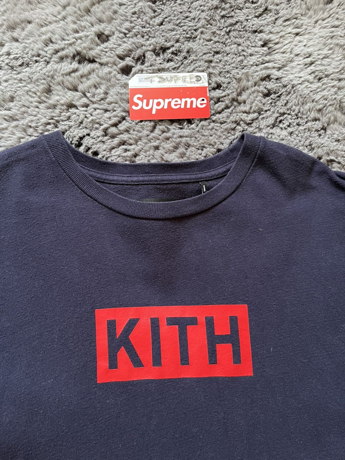 Kith Kith Navy Box Logo Tee Size US M / EU 48-50 / 2 - 2 Thumbnail