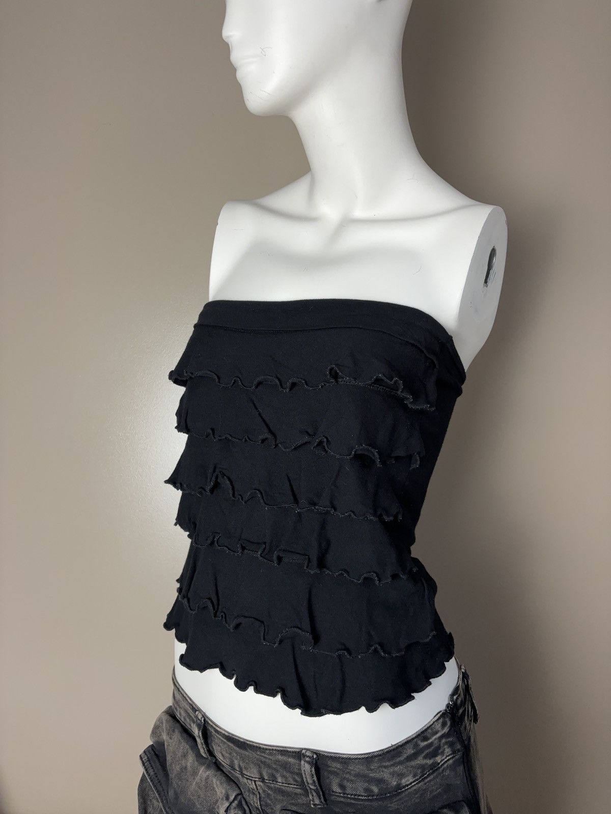 Japanese Brand × Vintage Vintage ruffles tank top y2k style Size S / US 4 / IT 40 - 2 Thumbnail