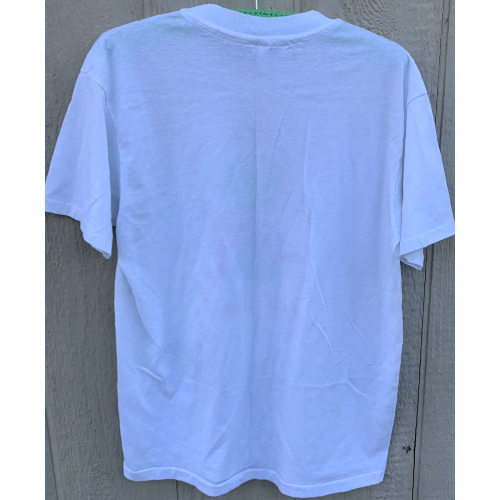 Hanes VINTAGE Hanes Stockton Asparagus Festival V T-Shirt L White 1990s Mens Graphic Tee Short Sleeve Made In USA Size US L / EU 52-54 / 3 - 4 Thumbnail