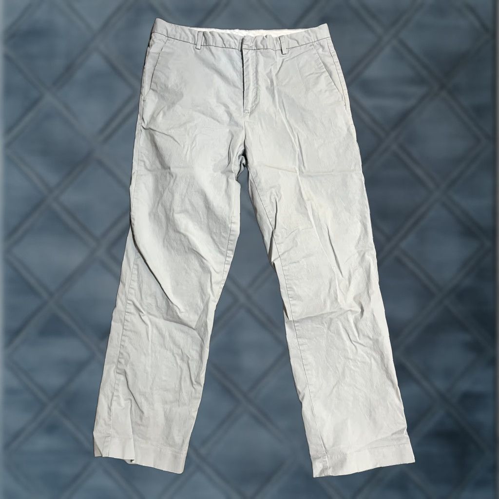 Calvin Klein CALVIN KLEIN Chino Pants Men Blue 32x30 Flat Front Straight 4-Pocket Casual Summer Winter Fall 32 Regular Size US 32 / EU 48 - 1 Thumbnail