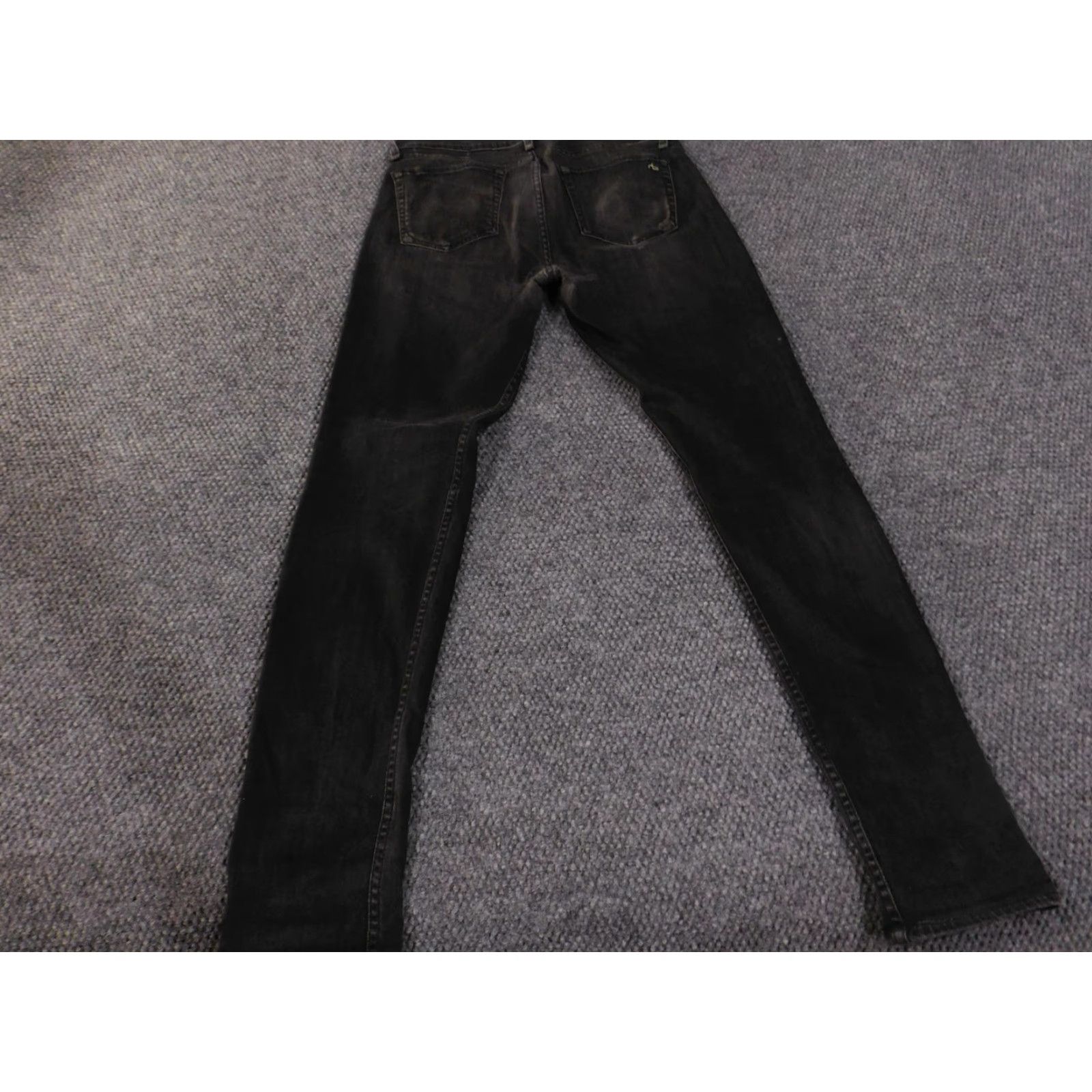 Rag & Bone rag & bone Jeans Mens 33 Black Skinny Distressed Ripped Knees M124XK302RWH Jeans Mens 33 Black Distressed Skinny Rock Wholes 34 Inseam Size US 33 - 7 Thumbnail