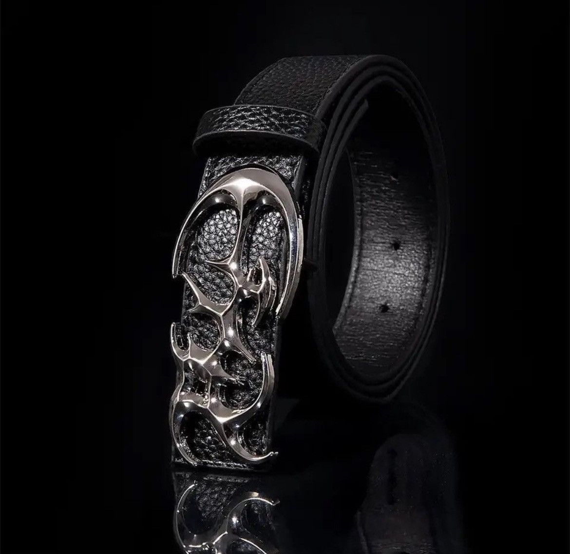 Jewelry × Vintage Streetwear Design Buckle PU Leather Belt Size ONE SIZE - 2 Thumbnail