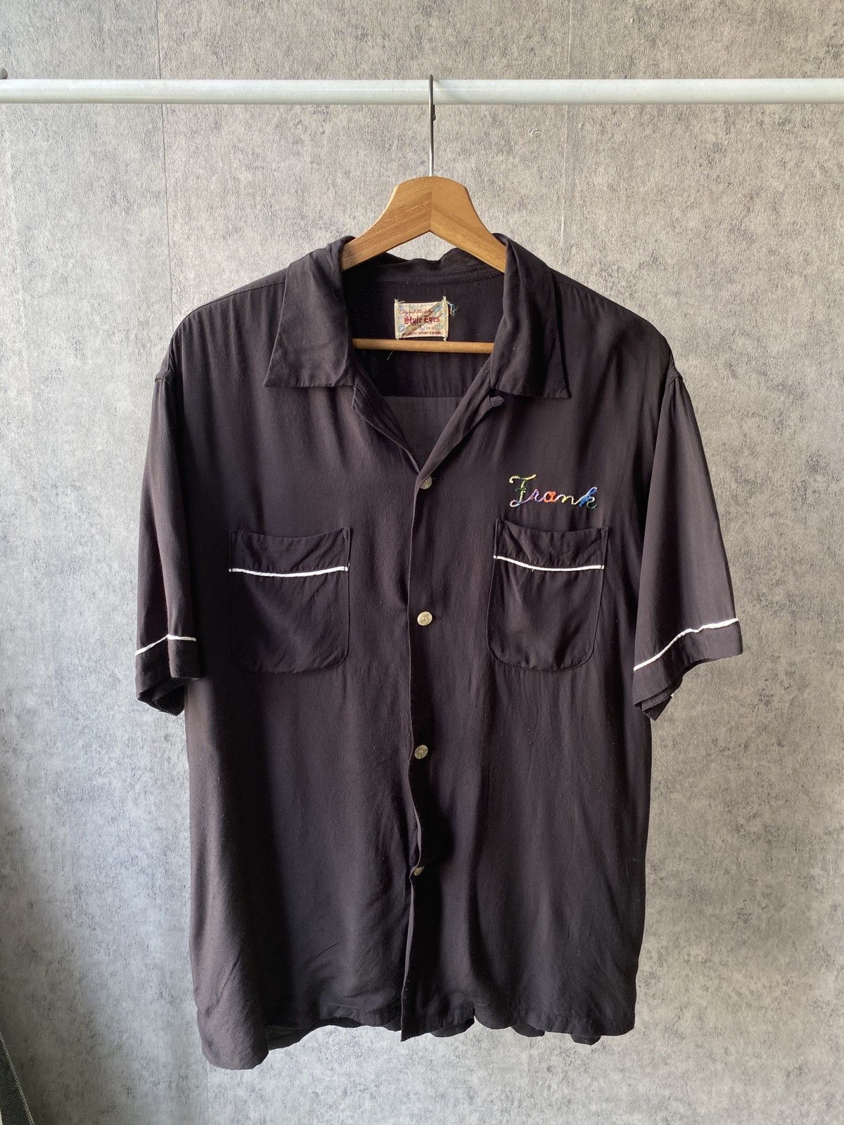 Toyo Enterprises 90s Style Eyes Japan Rayon Bowling Shirt Size US L / EU 52-54 / 3 - 1 Thumbnail