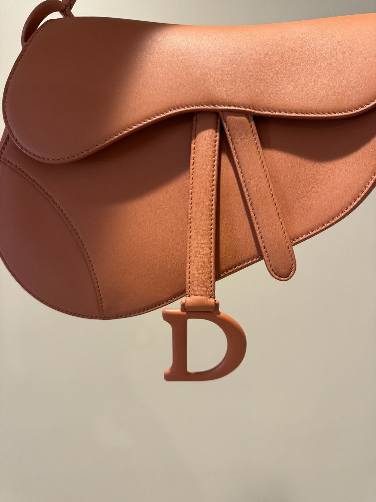 Dior Dior Ultra Matte Saddle Bag Orange Leather Medium Size ONE SIZE - 4 Thumbnail