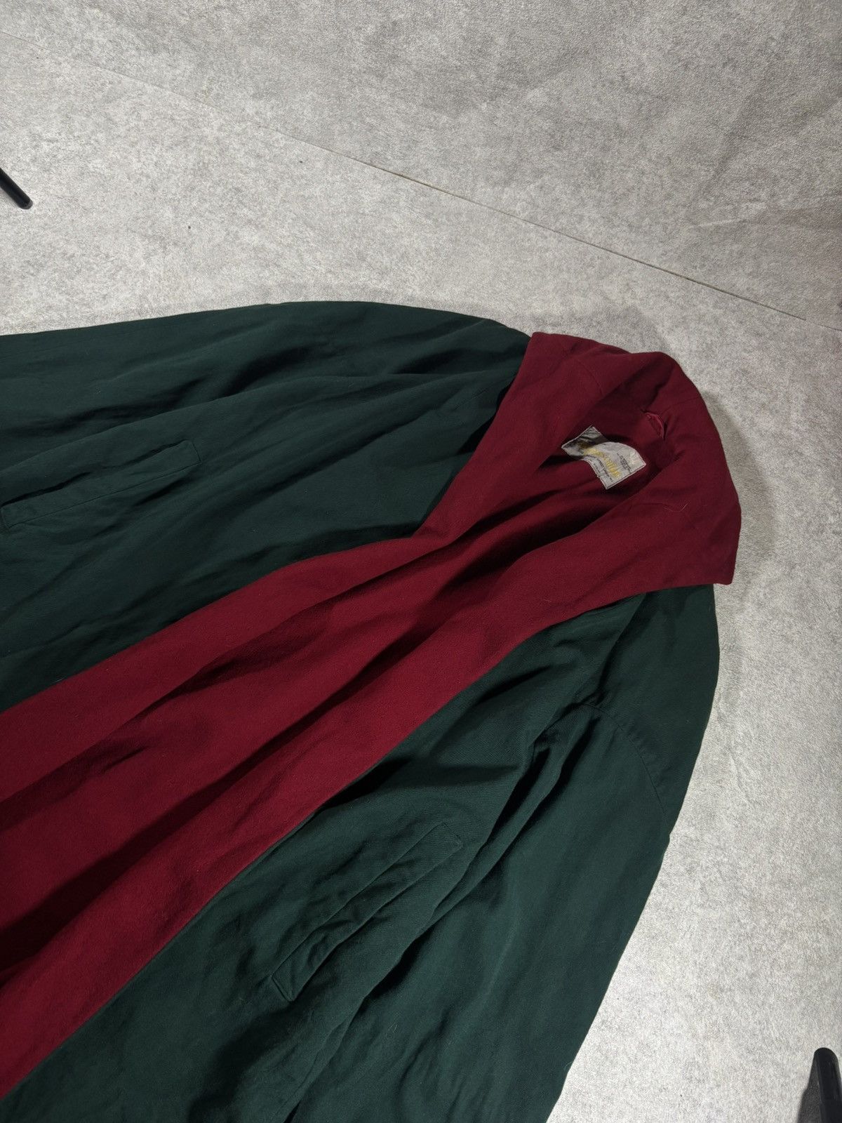 Aquascutum VINTAGE AQUASCUTUM Pure Wool Overcoat Dark Green showerproff Size US XL / EU 56 / 4 - 3 Thumbnail