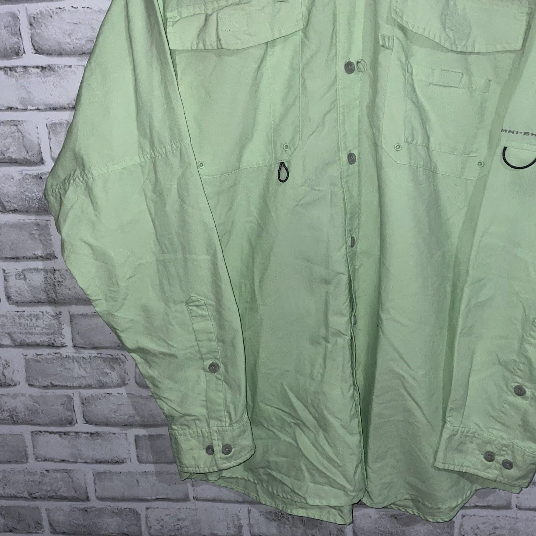 Vintage Columbia PFG Green Long Sleeve Button-Down Hiking Shirt Mens L Size US L / EU 52-54 / 3 - 3 Thumbnail