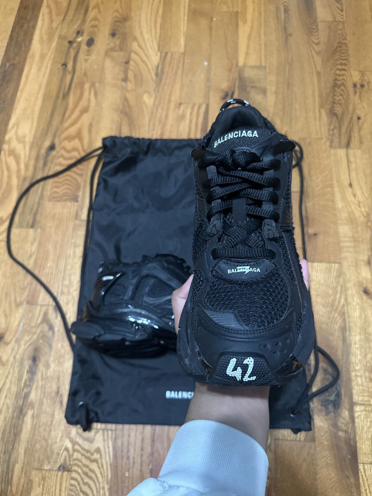 Balenciaga Balenciaga Runner Matte Black Size US 9 / EU 42 - 8 Thumbnail
