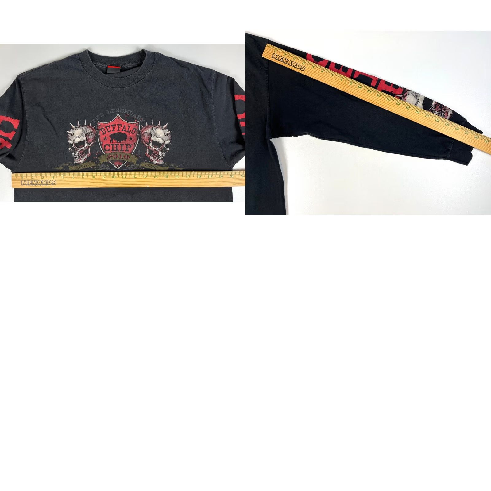 Vintage VINTAGE Hot Leathers Buffalo Chip The Legendary Sturgis Campground T-Shirt Mens Crew Neck Long Sleeve Black L Size 2010s 90s Biker Size US L / EU 52-54 / 3 - 9 Thumbnail