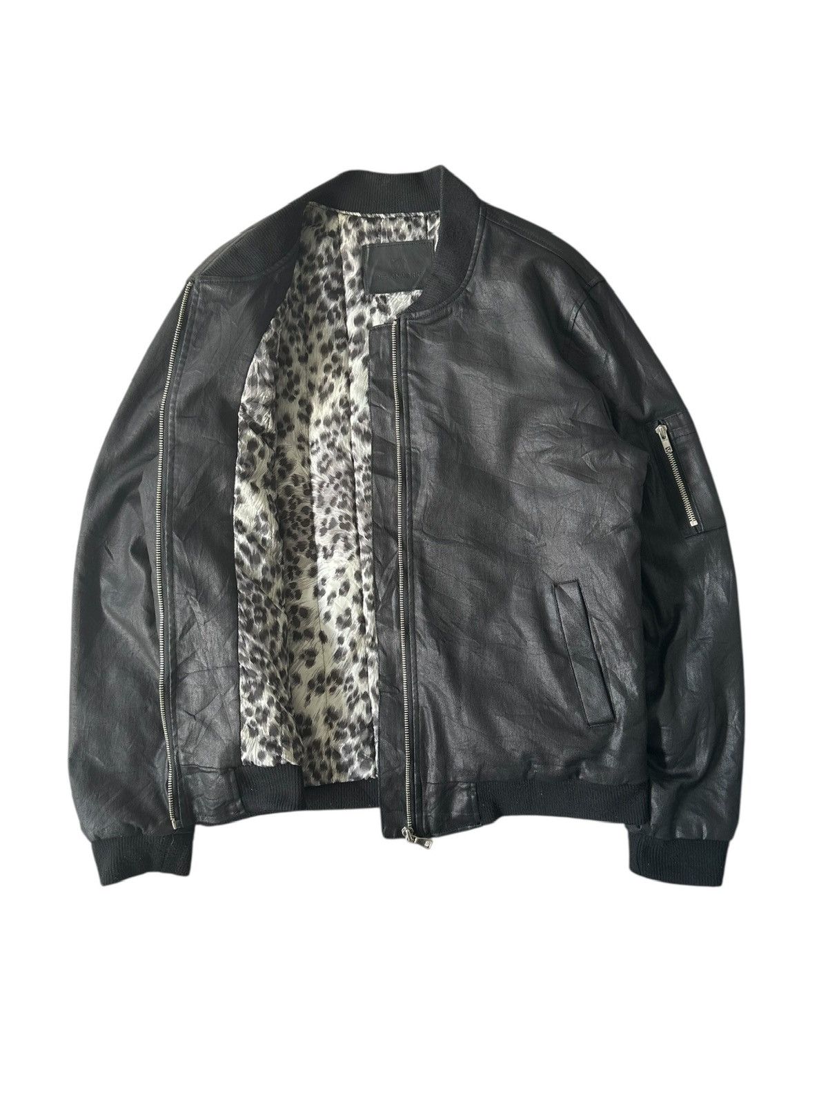 ABAHOUSE 🔥Rare🔥 Designworks coated black bomber jacket Size US L / EU 52-54 / 3 - 1 Thumbnail