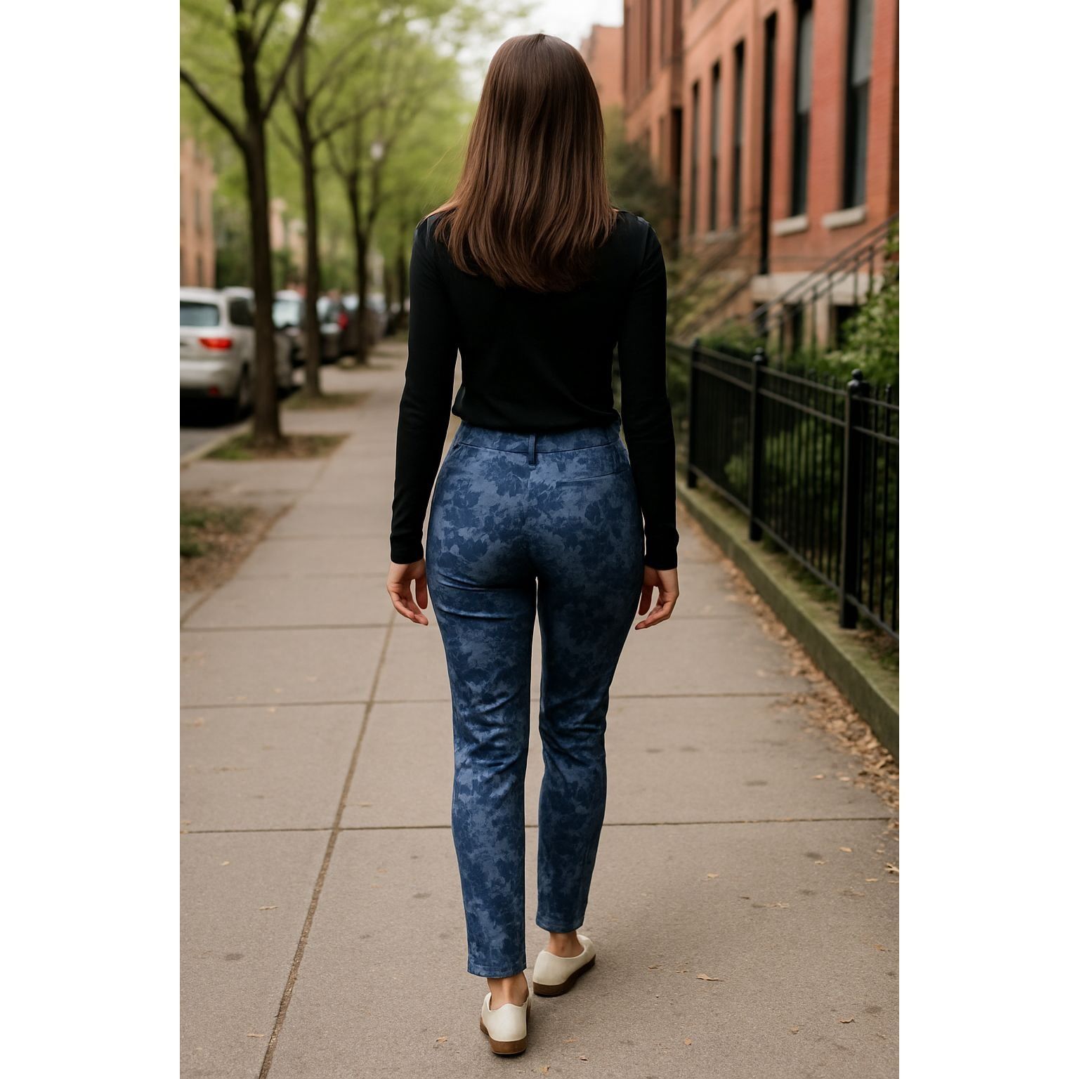 Other 7th Avenue Design Studio LG Floral Print Blue Tapered Sleek Size 30" / US 8 / IT 44 - 3 Thumbnail