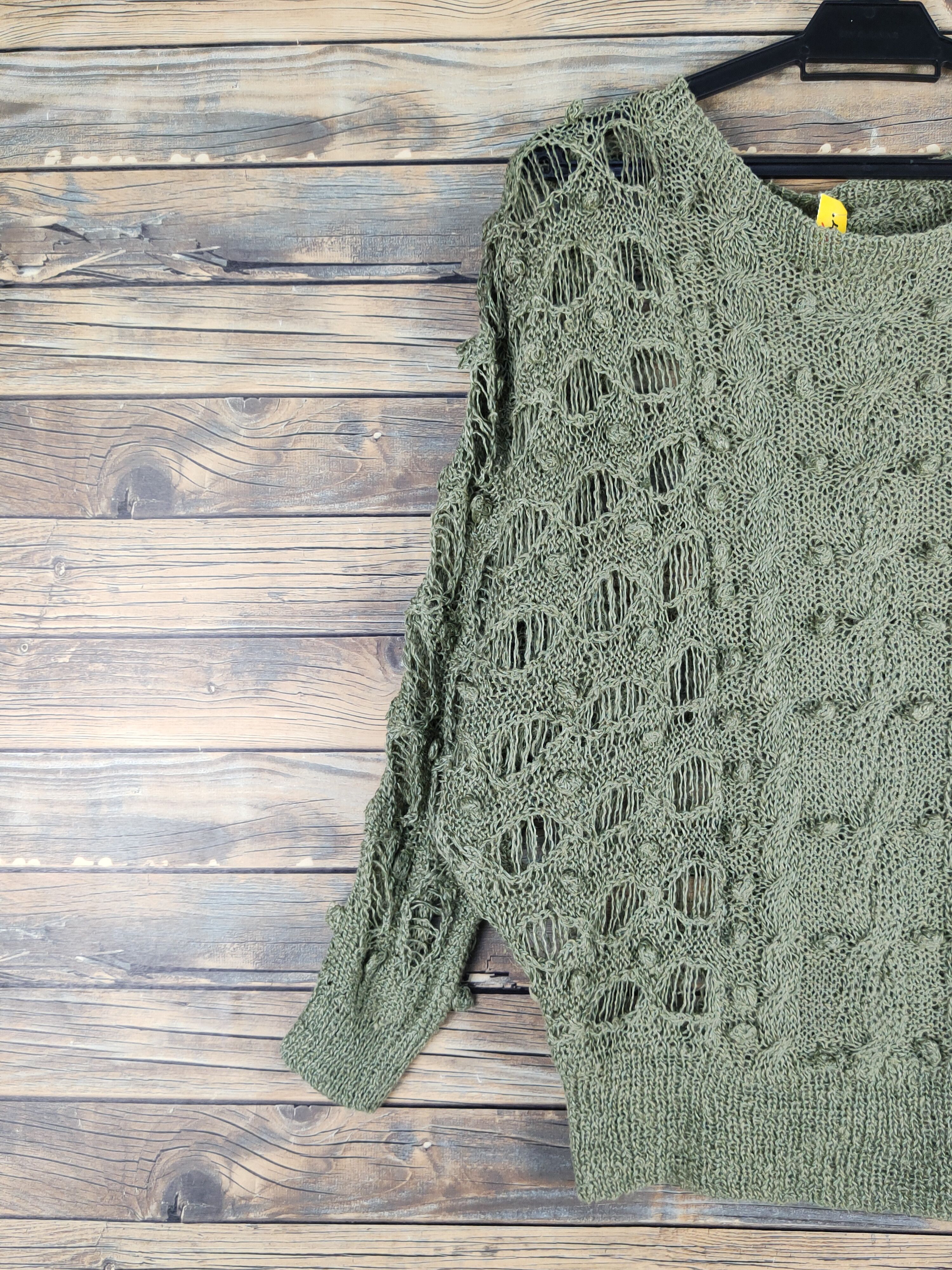 Japanese Brand Japan vintage crochet meshnet ripped distres Knitwear #W1154 Size US M / EU 48-50 / 2 - 3 Thumbnail