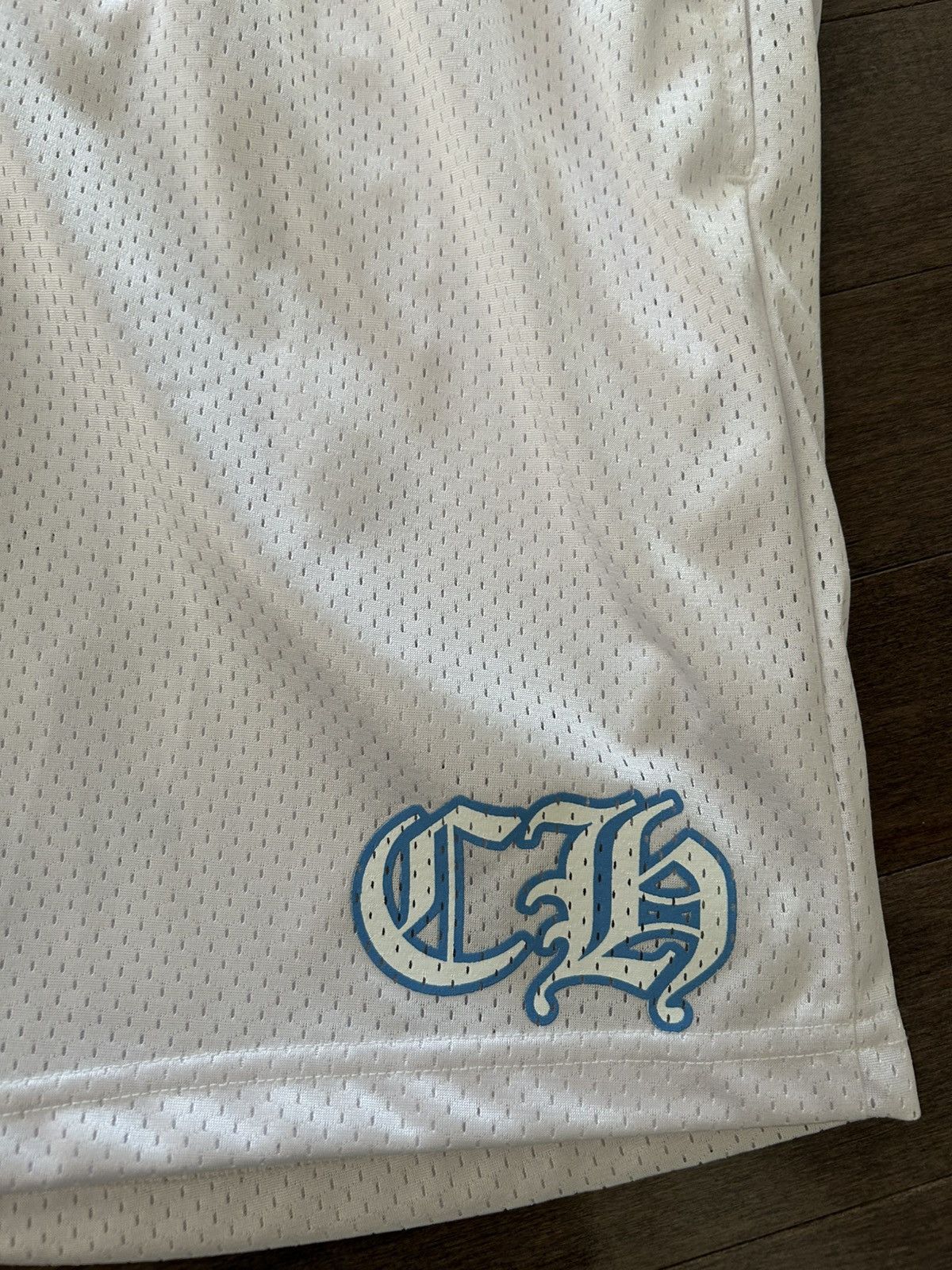 Chrome Hearts RARE *Sample Chrome Hearts white blue jersey mesh shorts Size US 34 / EU 50 - 4 Thumbnail