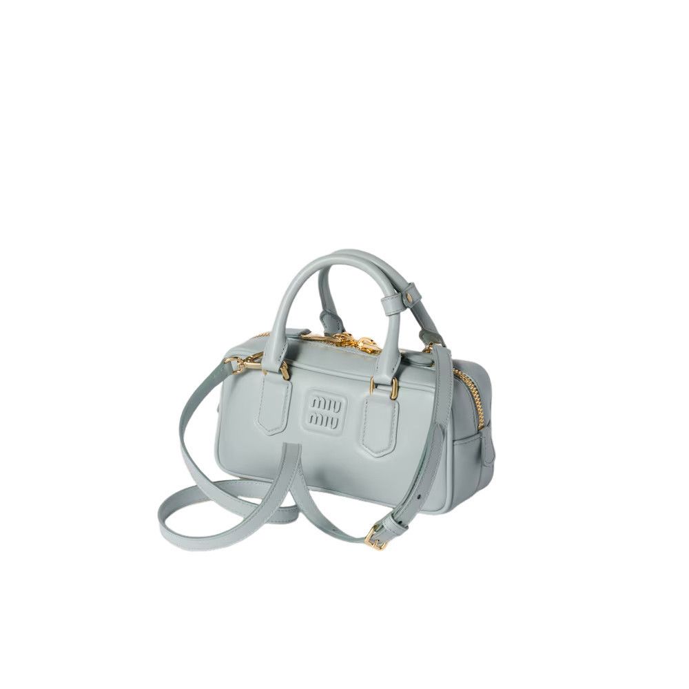Miu Miu MIU MIU Arcadie Regular $3100 Lake Blue Leather Top Handle B Size ONE SIZE - 2 Thumbnail
