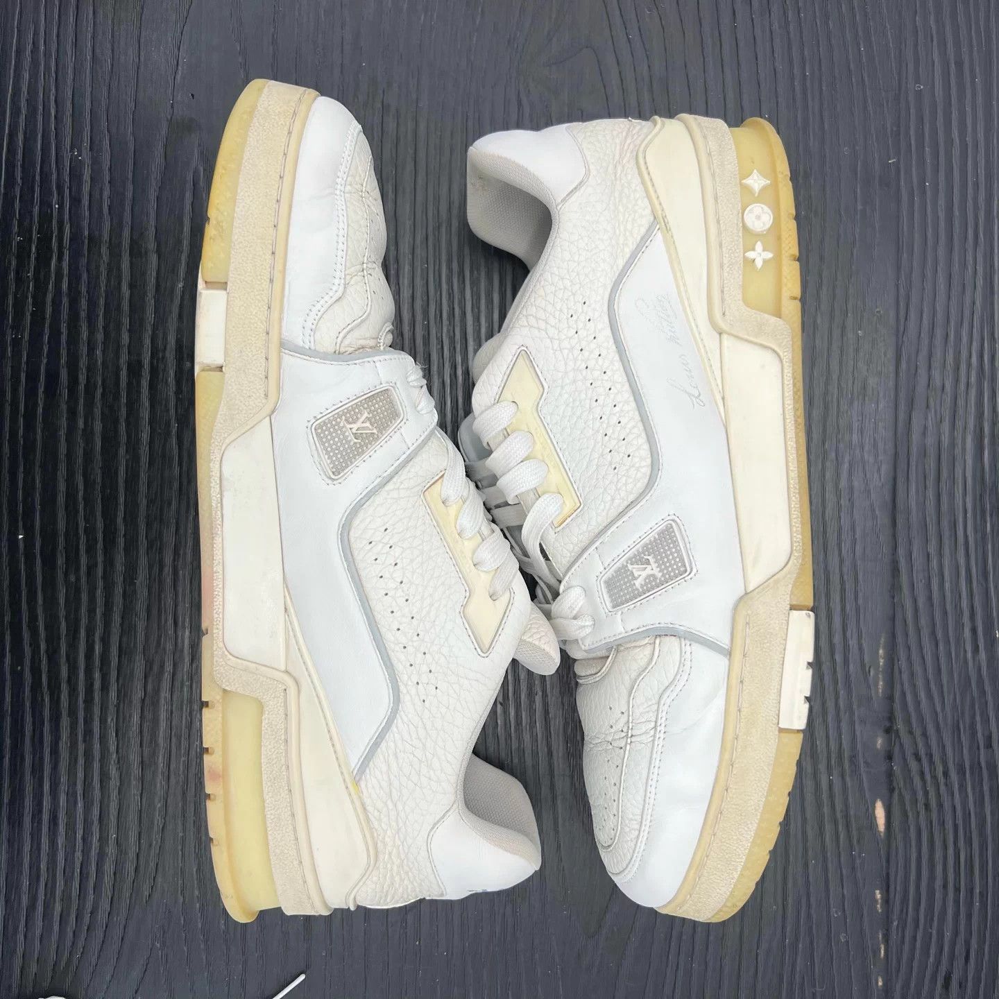 Louis Vuitton LV Trainer White Cement 43/US9 Original Box Quick Sale Size US 10 / EU 43 - 2 Thumbnail