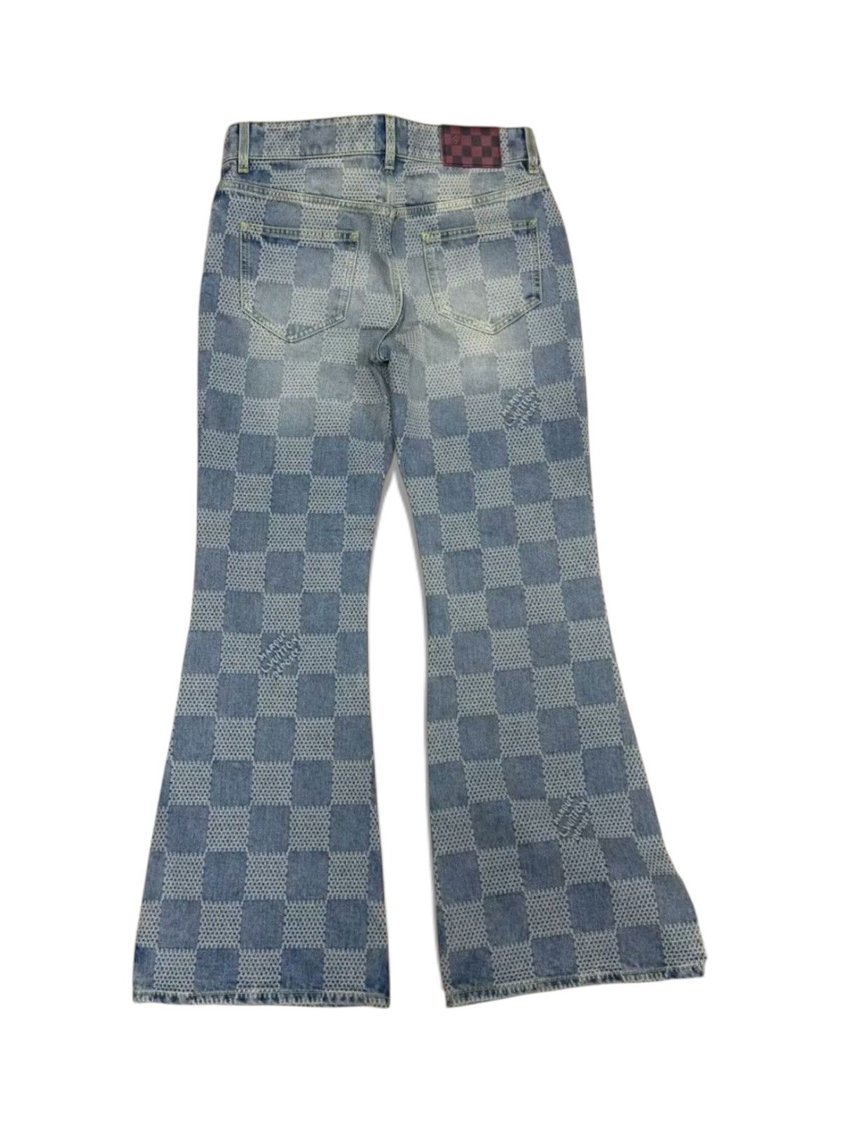 Louis Vuitton Louis Vuitton 36 Damier Flared Washed Denim Jenas Size US 36 / EU 52 - 2 Thumbnail