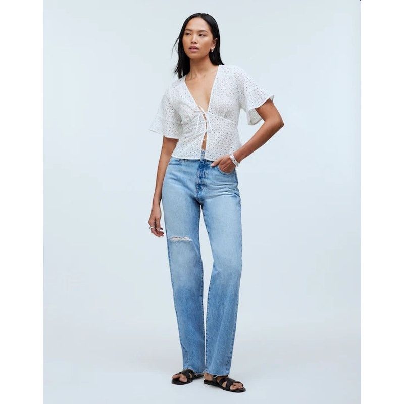 Madewell NWT Madewell The Petite '90s Straight Jean Revoir Wash 31P Size 31" - 1 Thumbnail