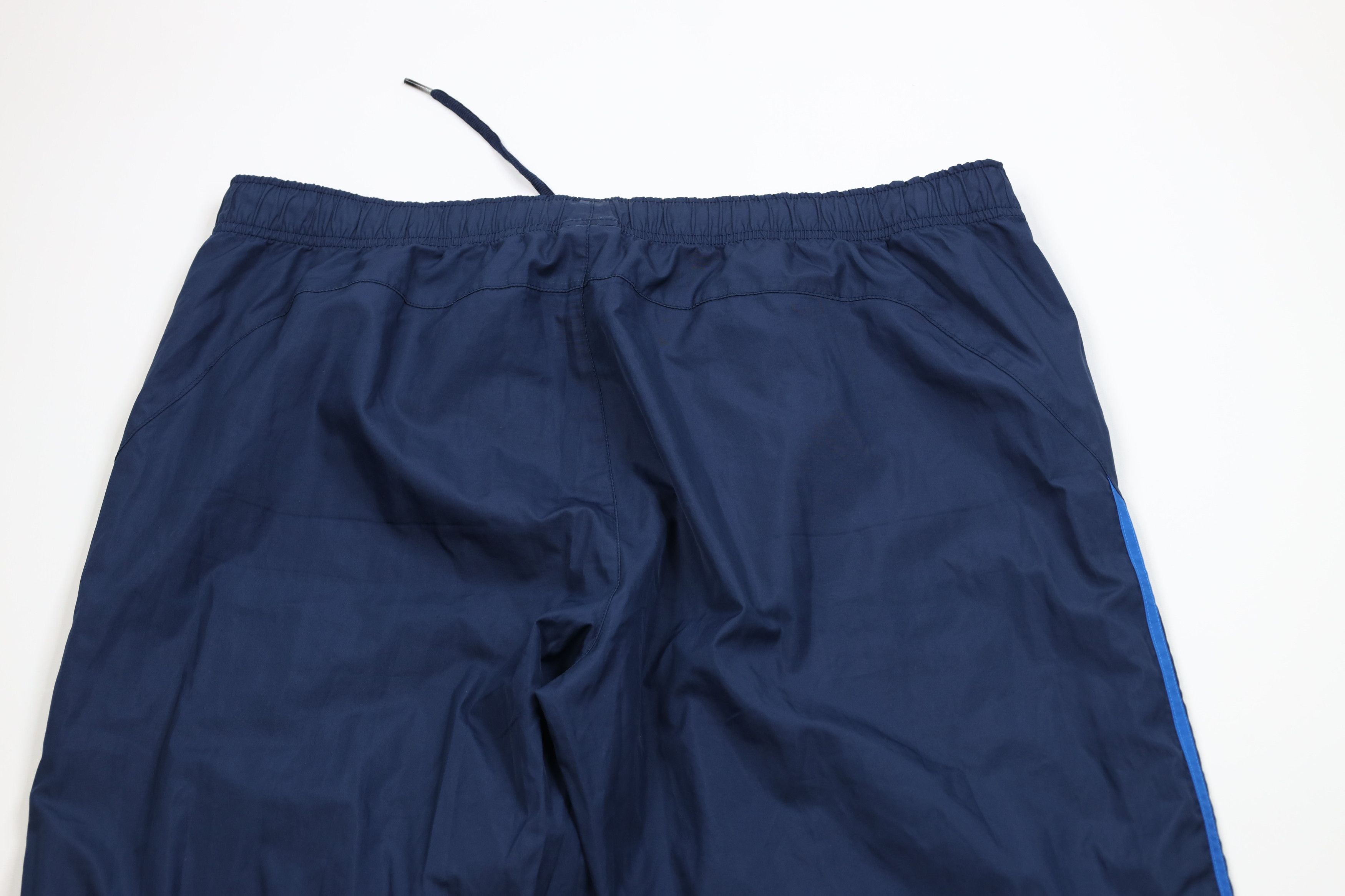 Adidas Vintage Y2K Adidas Striped Wide Leg Windbreaker Pants Blue Size US 38 / EU 54 - 9 Thumbnail