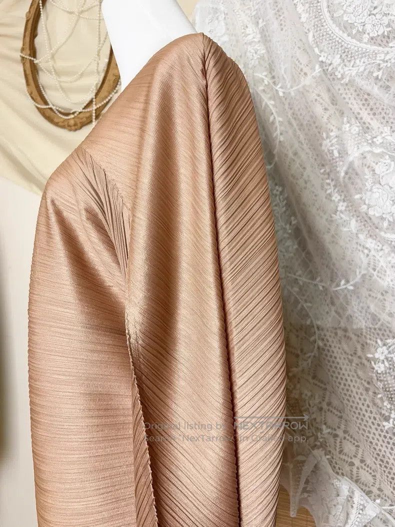 Issey Miyake Issey Miyake Salmon Pink Horizontal Pleated Long Sleeve To Size L / US 10 / IT 46 - 4 Thumbnail