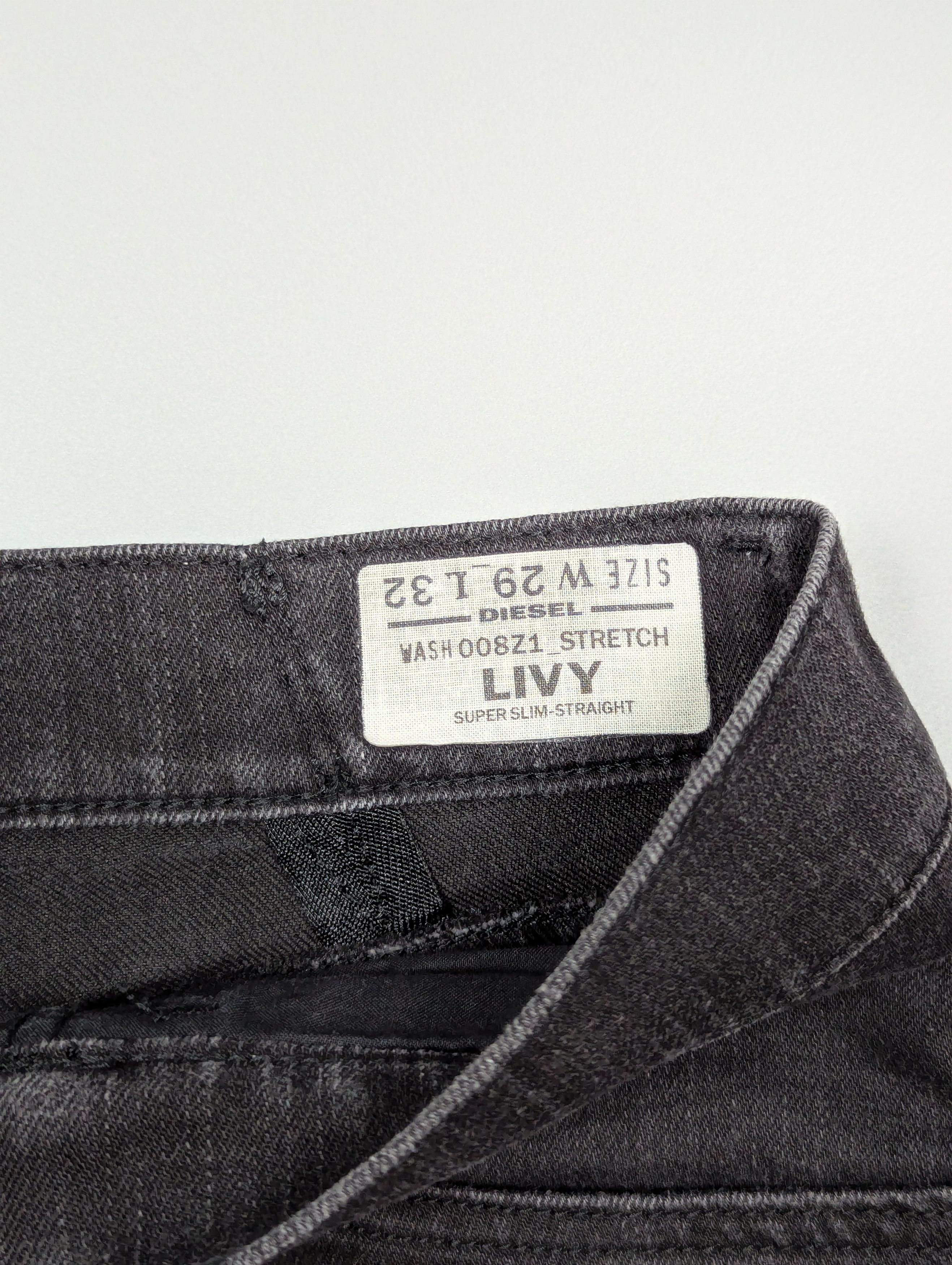 Diesel Vintage Women's Super Slim Stretch Black Distressed Shorts Size 29" - 7 Thumbnail