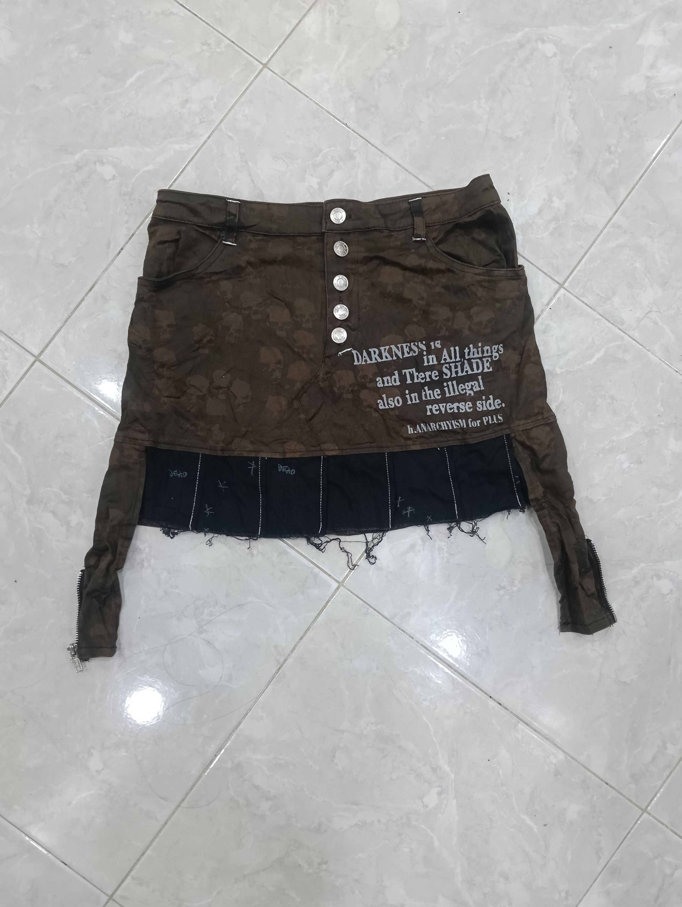 Seditionaries Forever Anarchy h.Anarchyism For Plus Skirt Size 30" / US 8 / IT 44 - 1 Thumbnail