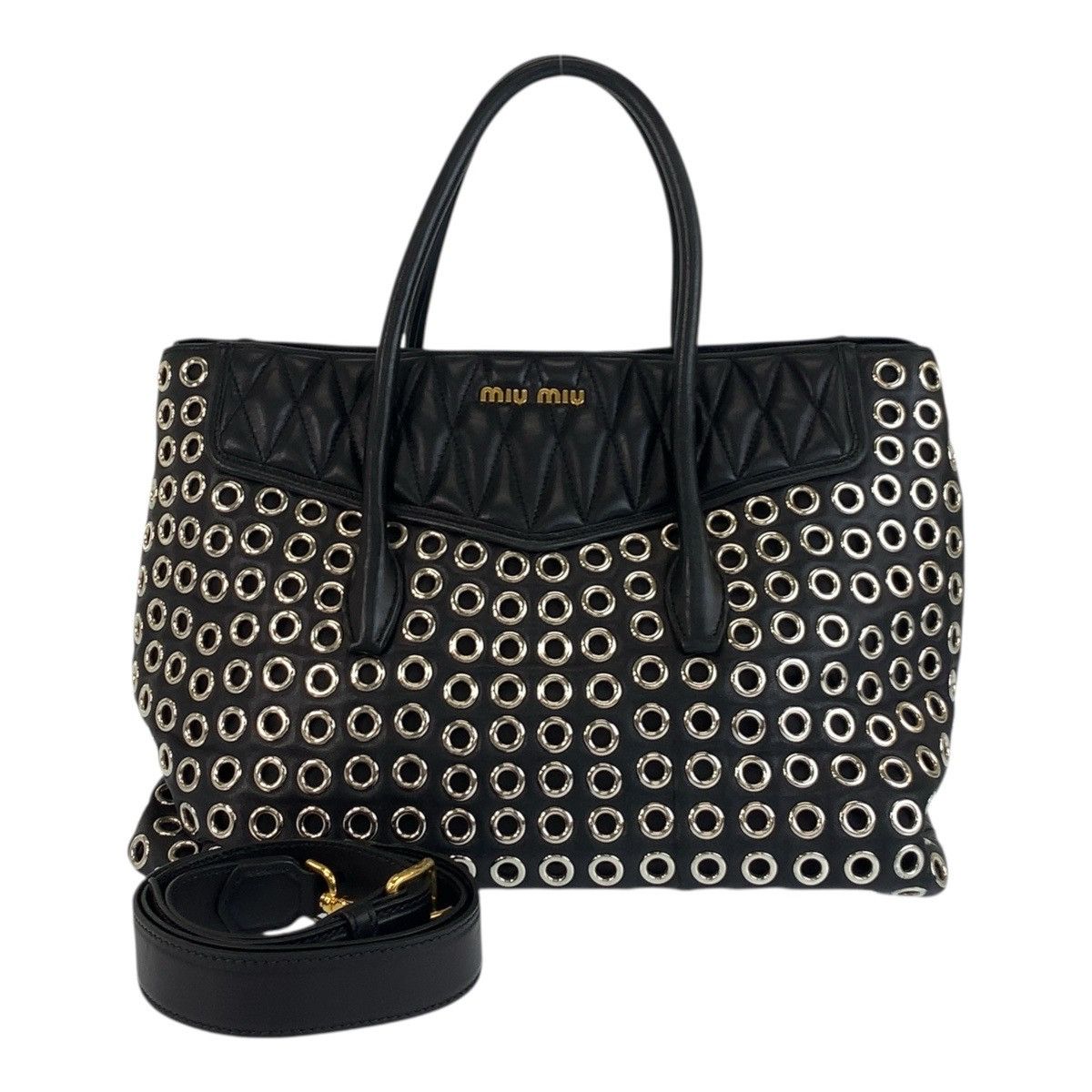 Miu Miu Miu Miu Biker Leather 2way Bag Leather Shoulder Bag DUTY FREE for USA