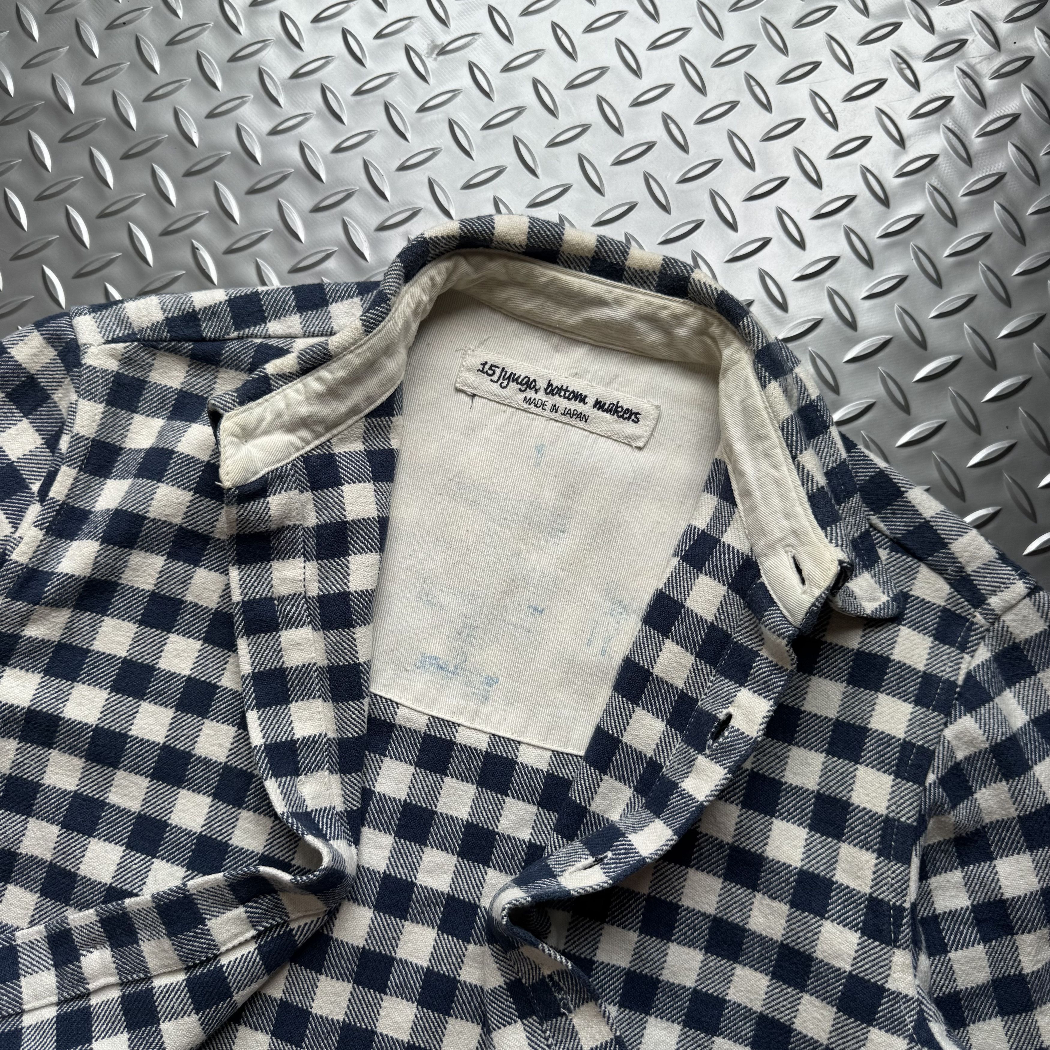 Japanese Brand 15 Jyuga Bottom Makers Plaid Work Jacket Size US S / EU 44-46 / 1 - 8 Thumbnail