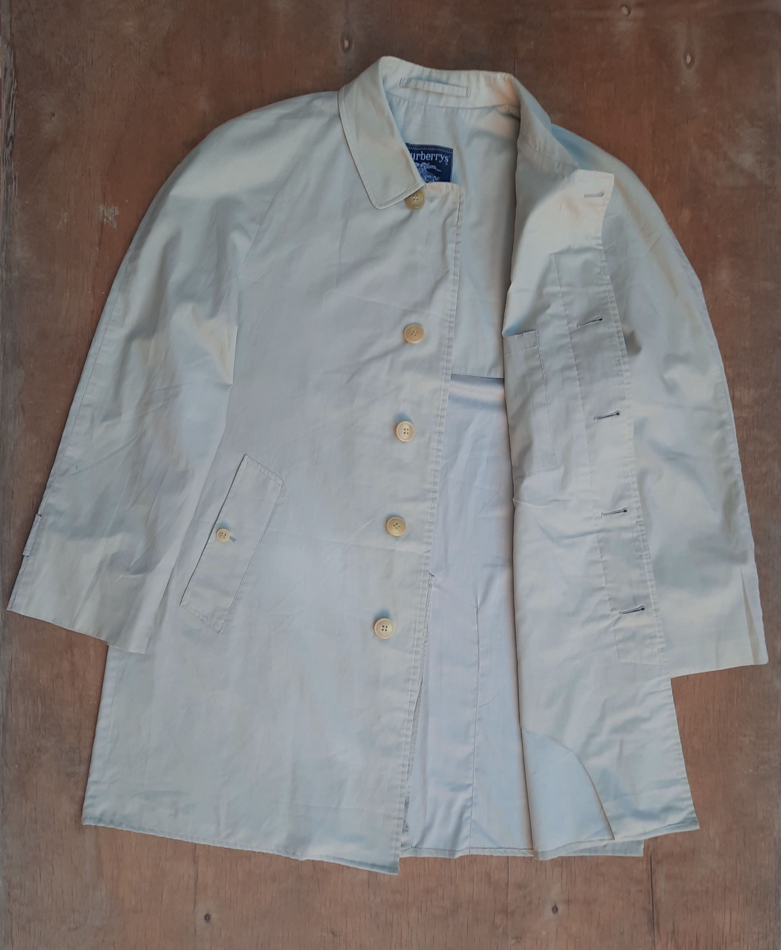 Burberry Vintage 90s Burberry Lightweight Trench Jacket Size M Size US M / EU 48-50 / 2 - 2 Thumbnail