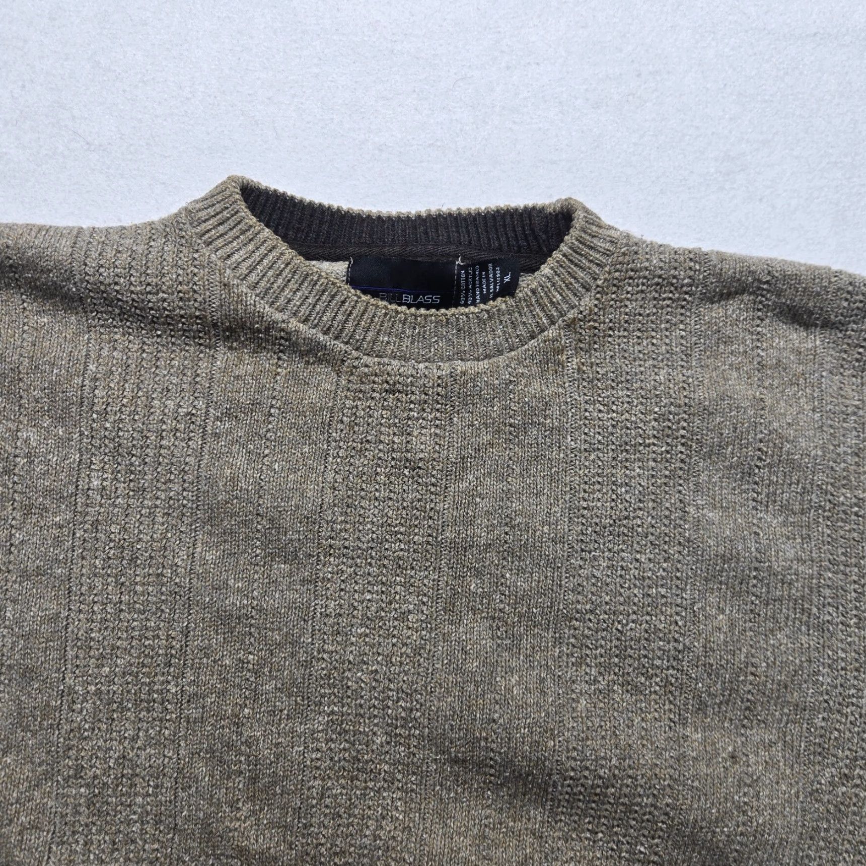 Vintage Bass Sweater Adult XL Brown Crewneck Knit Cotton Pullover Mens Size US XL / EU 56 / 4 - 2 Thumbnail