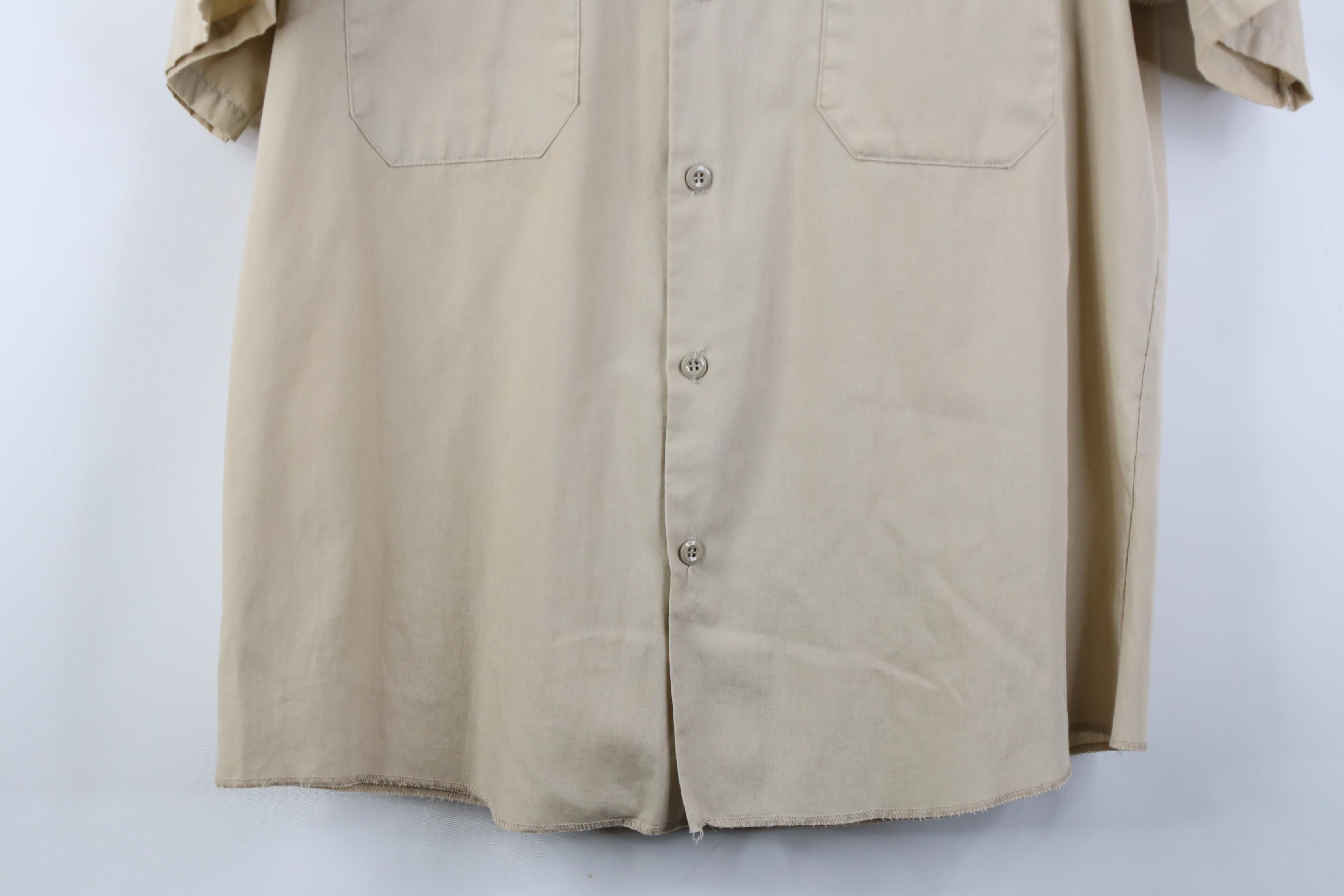 Vintage Vintage 50s Streetwear Camp Collar Collared Button Shirt USA Size US L / EU 52-54 / 3 - 3 Thumbnail
