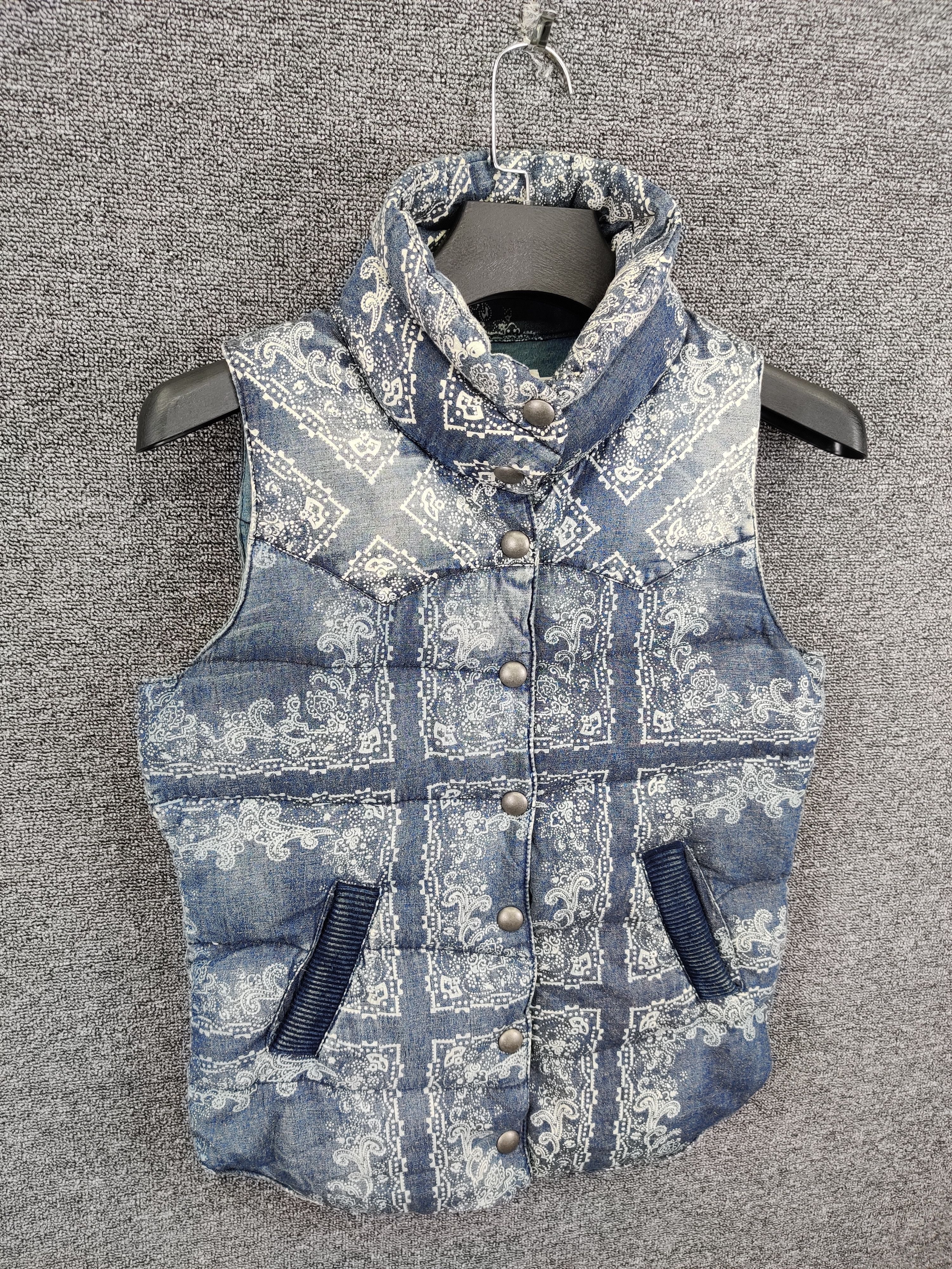 Japanese Brand Flamingo Firm Paisley Puffer Vest Inspired Kapital Size US M / EU 48-50 / 2 - 3 Thumbnail