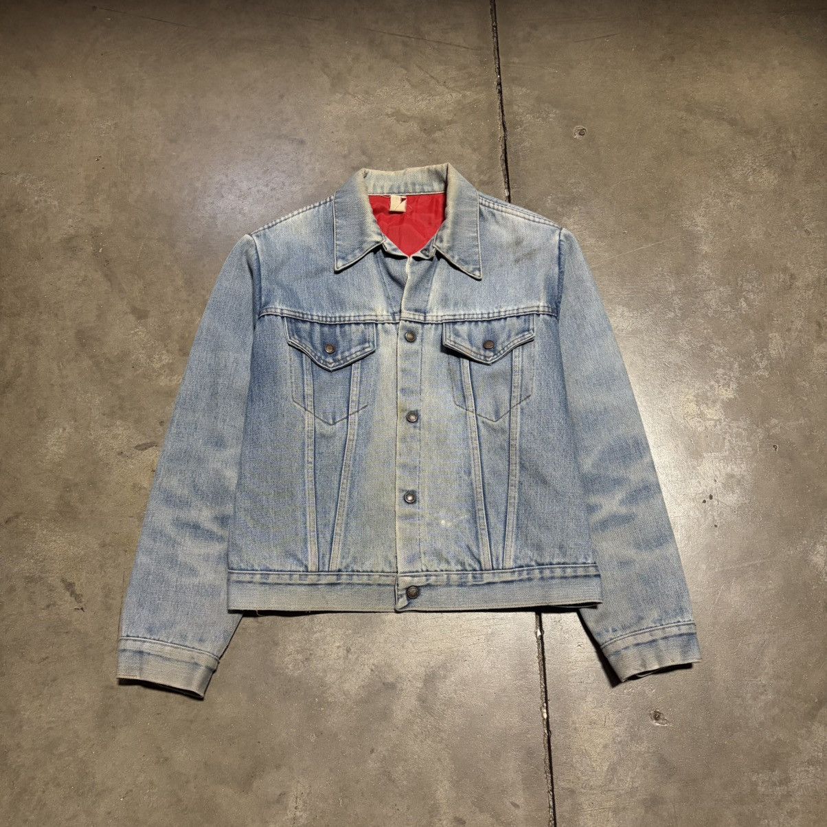 Oshkosh Vintage Denim Trucker Jacket Faded Washed Distressed 70s USA Size US L / EU 52-54 / 3 - 1 Thumbnail