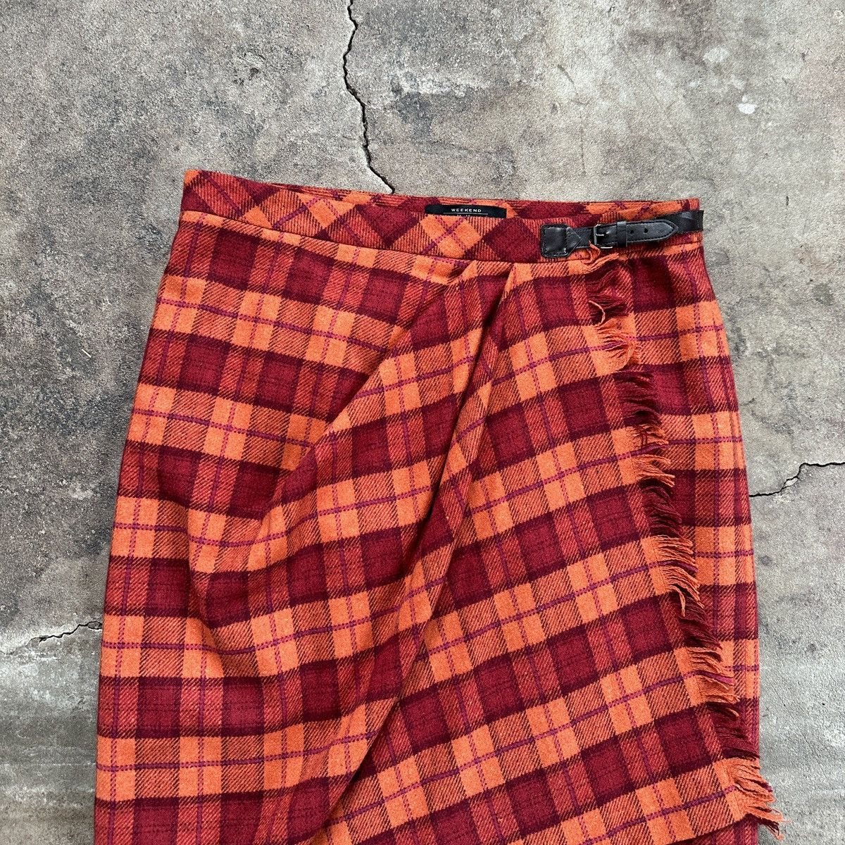Max Mara × Weekend Max Mara Vintage Max Mara Weekend Lana Wool Plaid Skirt Size 32" / US 10 / IT 46 - 3 Thumbnail