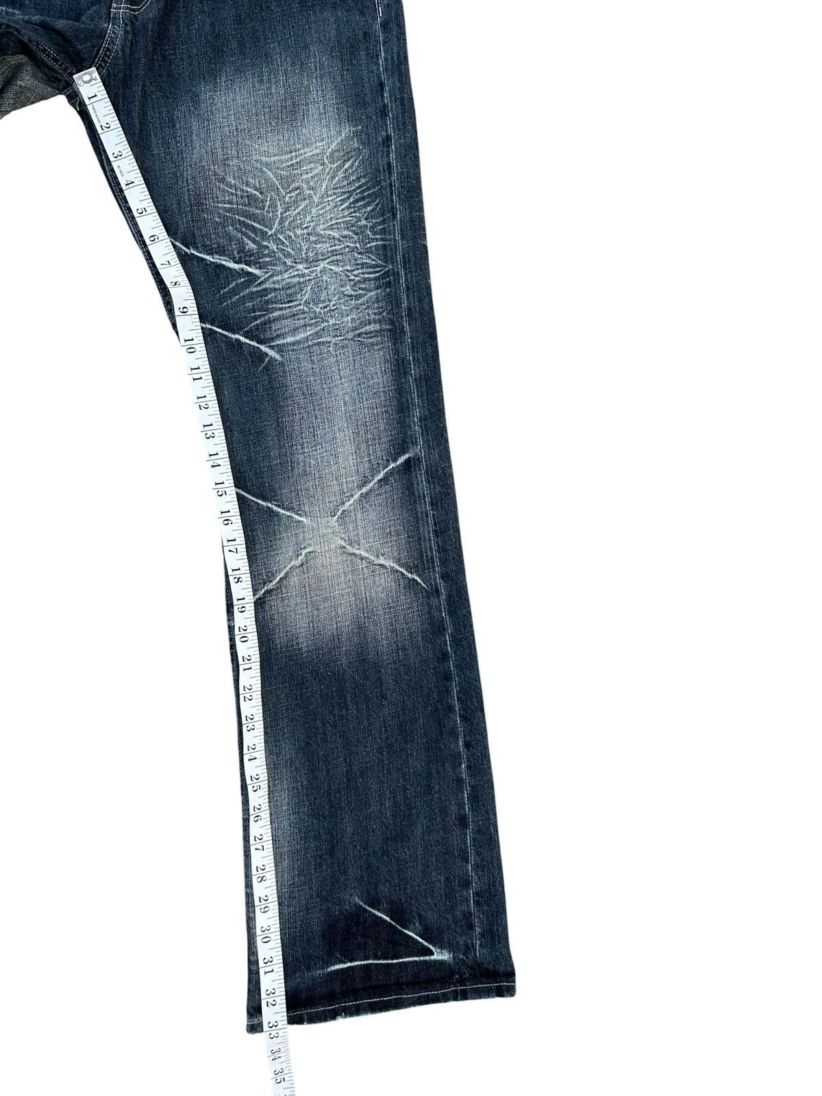 Kapital FLARE JAPANESE PUNK SORRIDERE DISTRESSED DENIM JEANS Size US 33 - 18 Thumbnail